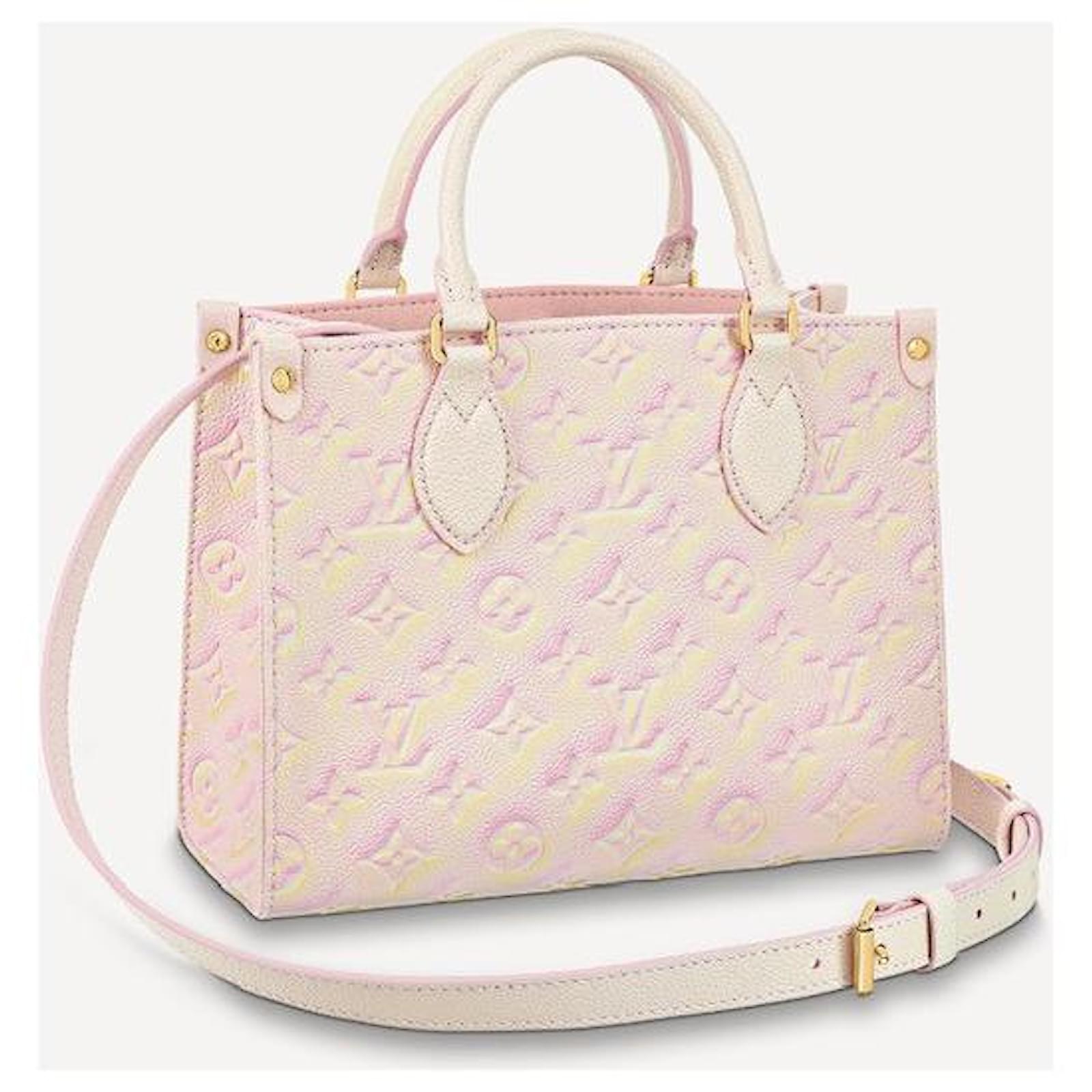Handbags Louis Vuitton LV OnTheGo PM Stardust Pink Leather