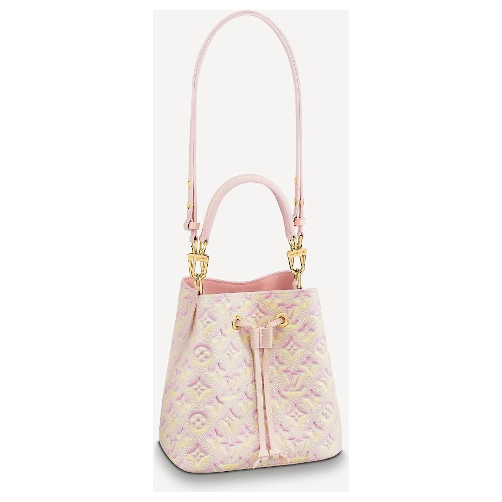 Louis Vuitton Pink Leather Neo Noe Shoulder Strap - Yoogi's Closet