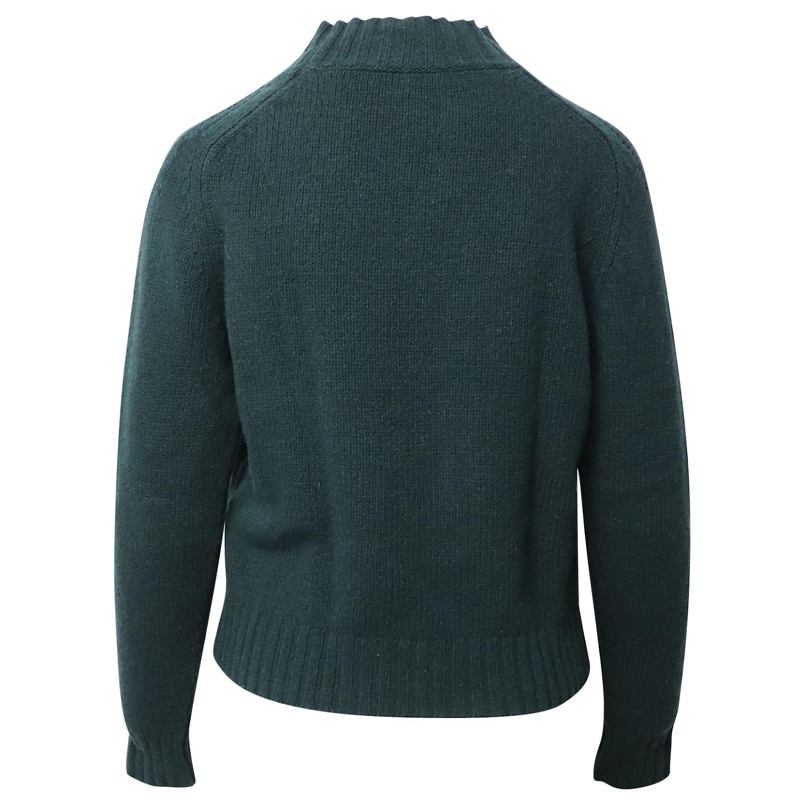 Céline Celine Knitted Turtleneck Sweater in Teal Wool Green ref.553388 ...