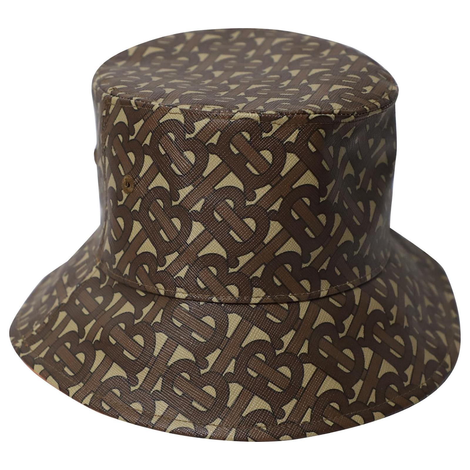 Gucci Logo Monogram Bucket Hat Brown Gold Print