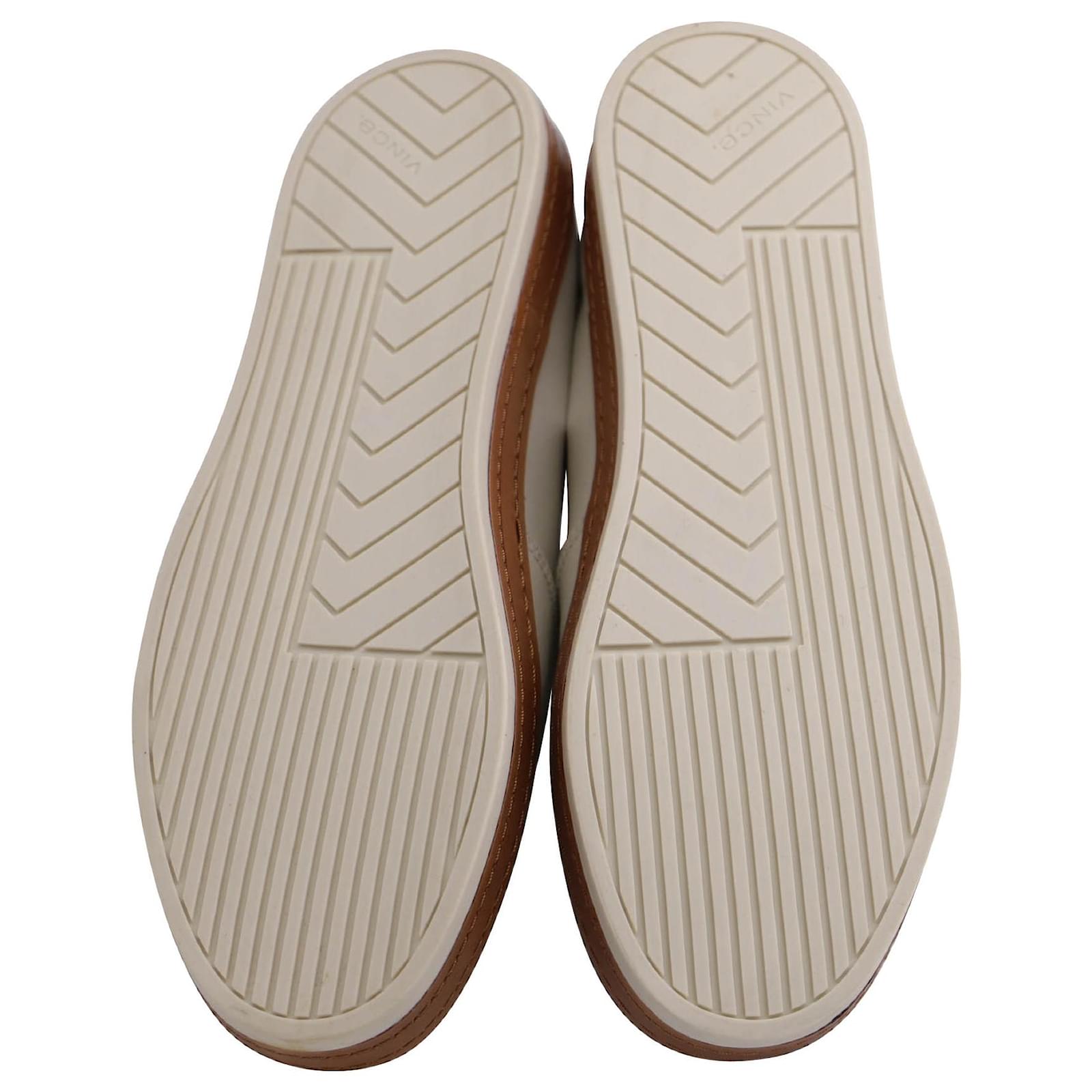 Vince Canella Slip-On Sneakers in White Leather Cream ref.553856 - Joli ...