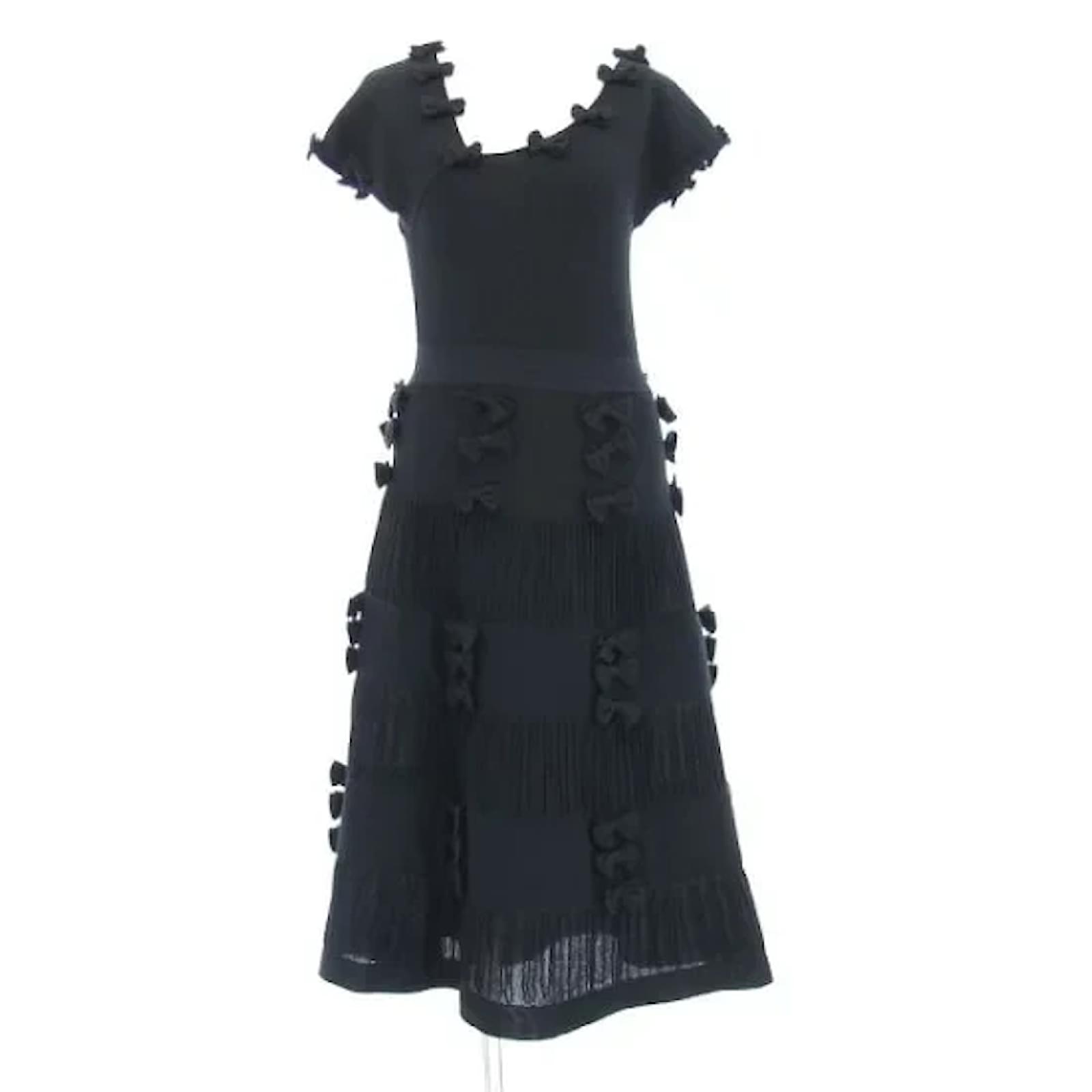 Chanel Dresses Black Cotton Polyester Nylon ref.553981 Joli Closet