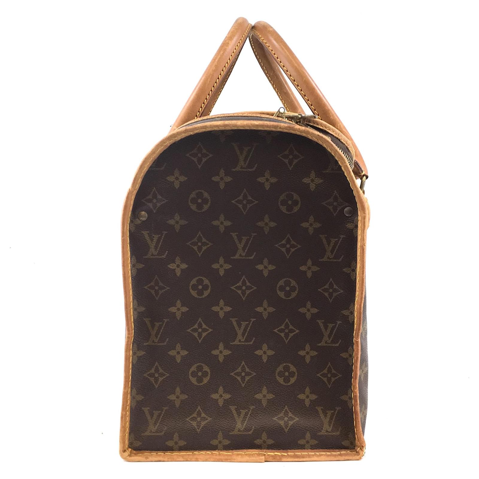 Louis Vuitton Sac Chien Vintage Pet Bag Monogram Canvas Brown Leather  ref.554047 - Joli Closet