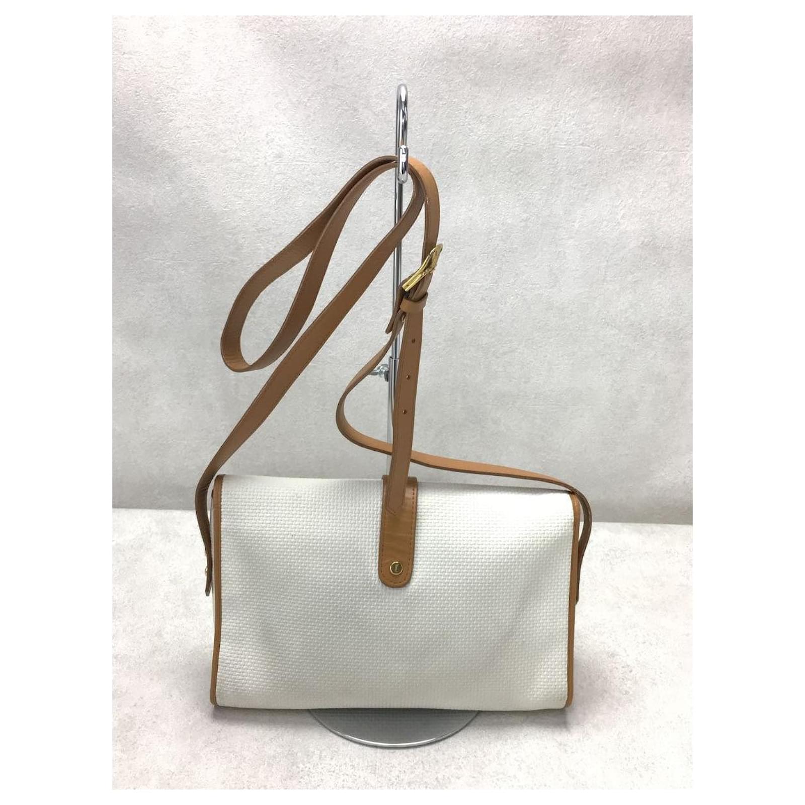 Used] YVES SAINT LAURENT ◇ Shoulder bag / Leather switching piping / Lining  brand logo / Metal fittings / PVC / White ref.554371 - Joli Closet