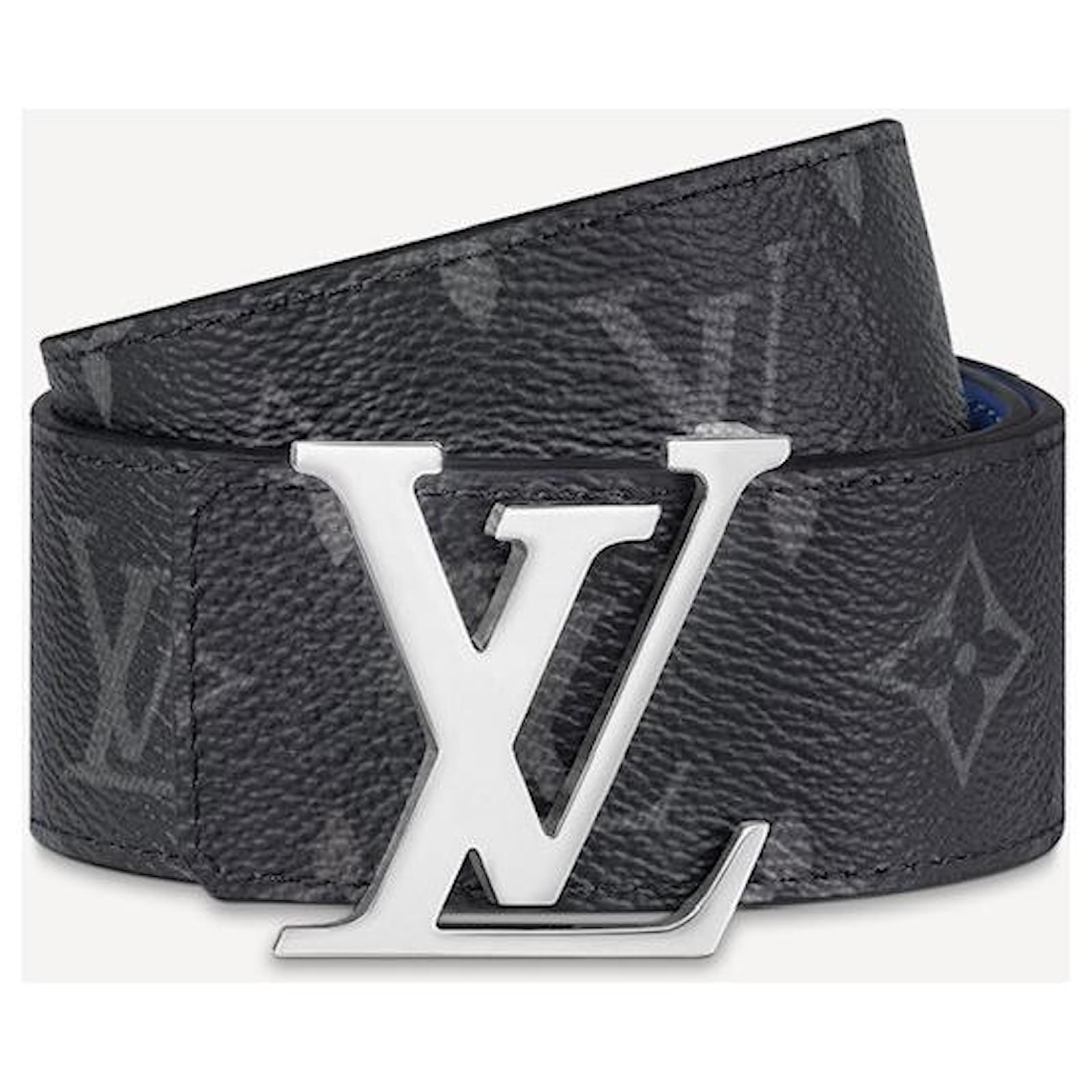Initiales leather belt Louis Vuitton Grey size 100 cm in Leather - 37653023