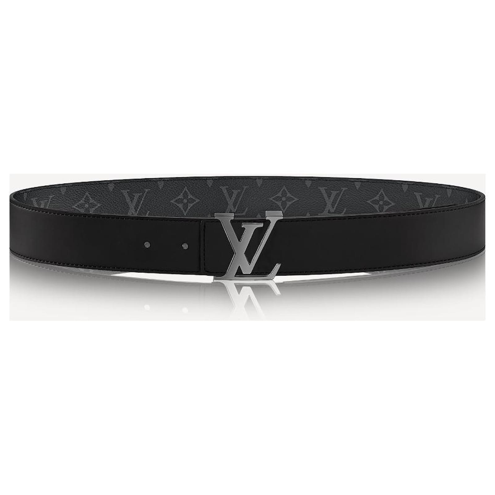 Louis Vuitton Belt Black Grey Leather ref.490702 - Joli Closet