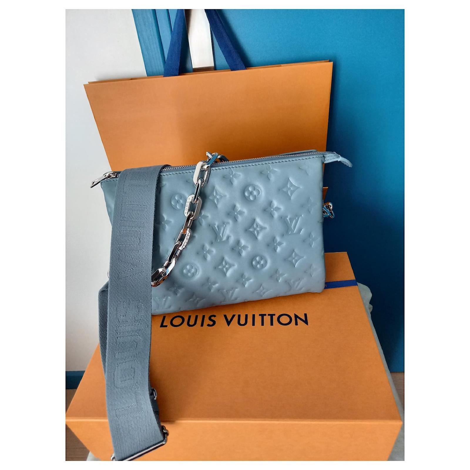 Louis Vuitton LV Coussin PM glacier blue Leather ref.339883 - Joli Closet