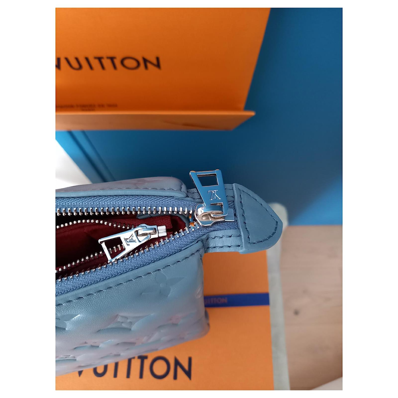Louis Vuitton Coussin PM Bleu Glacier Bag Blue Lambskin ref.555169