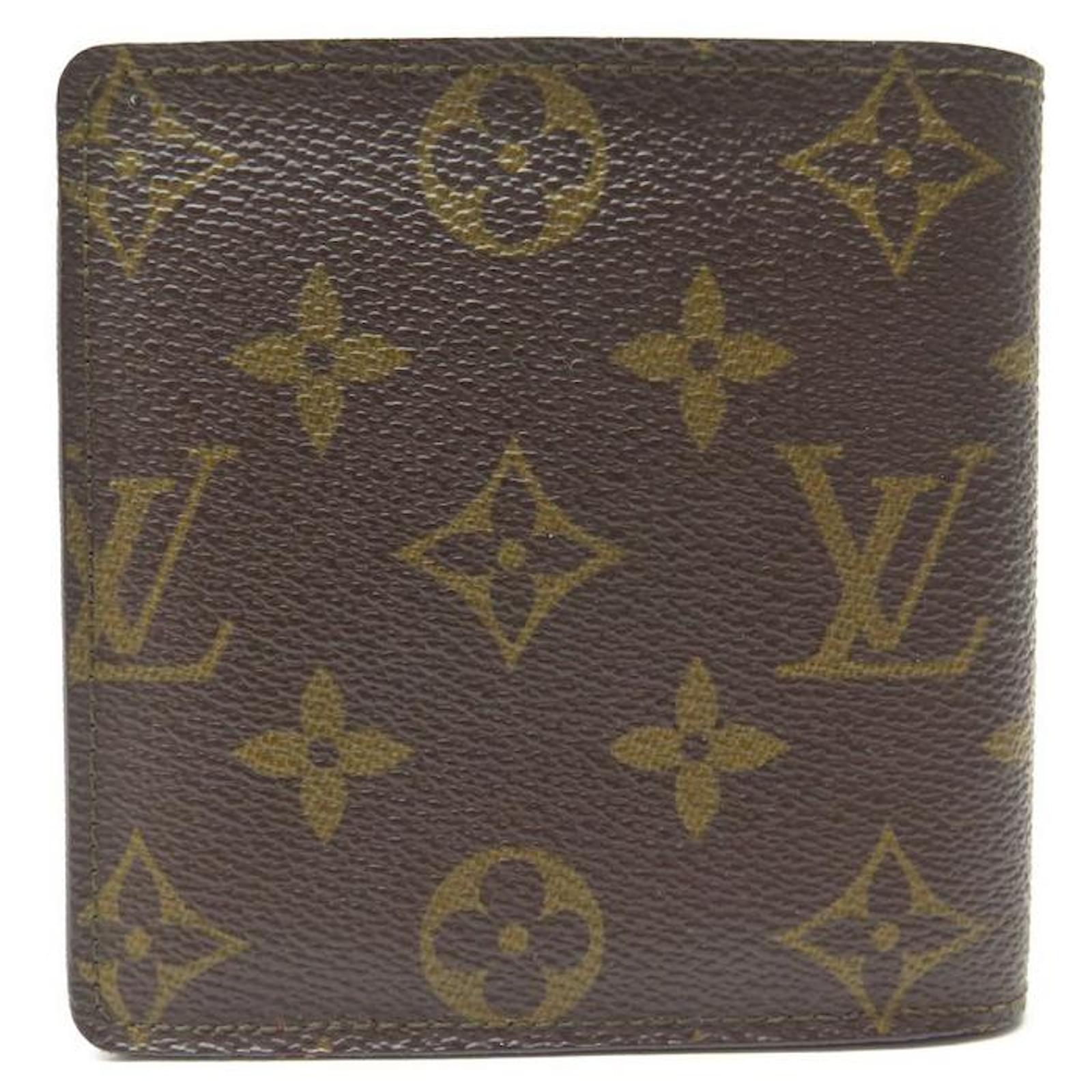 VINTAGE LOUIS VUITTON MARCO WALLET MONOGRAM CANVAS & LEATHER WALLET Brown  ref.555220 - Joli Closet