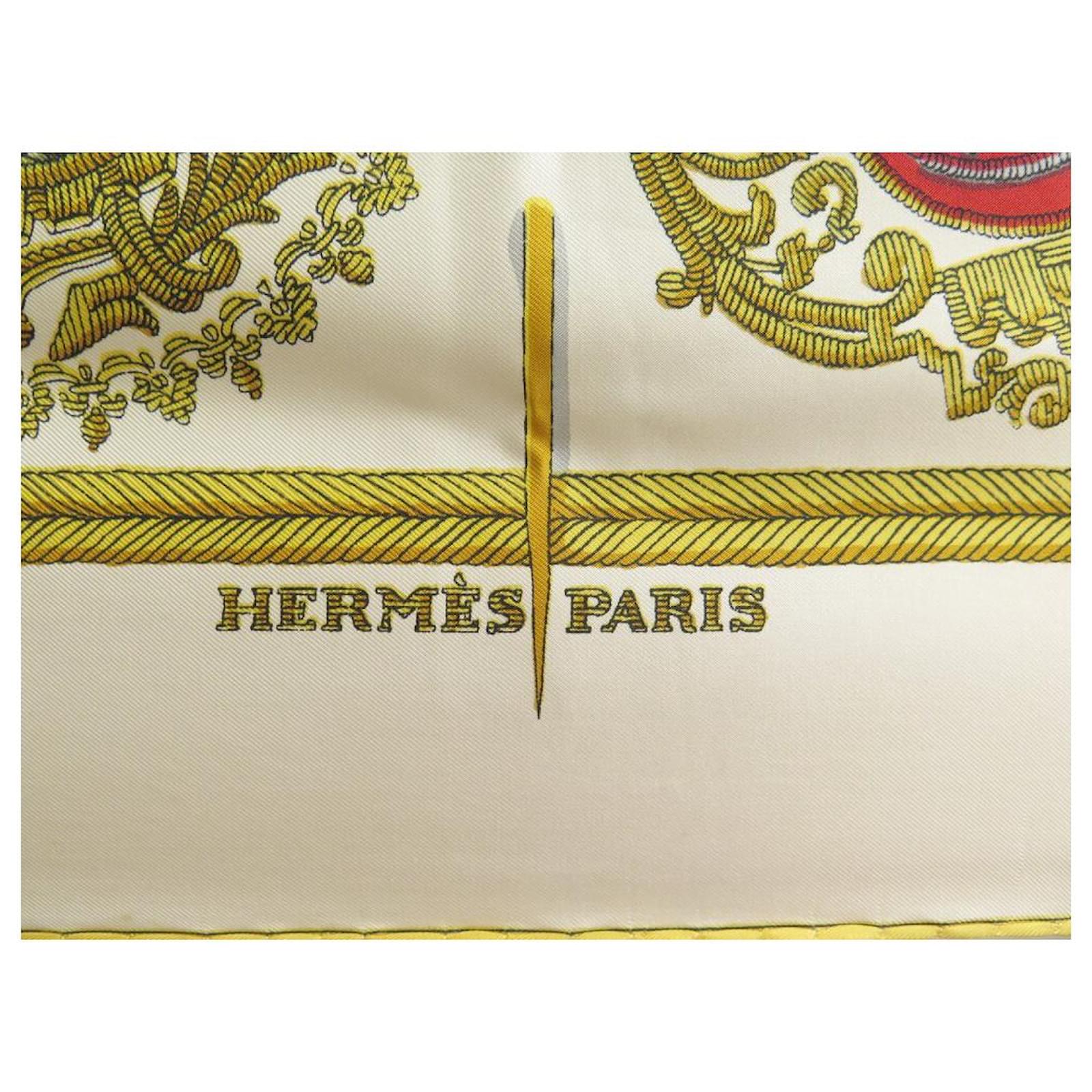 Hermès VINTAGE HERMES SCARF THE WEAPONS OF PARIS GRYGKAR SQUARE 90