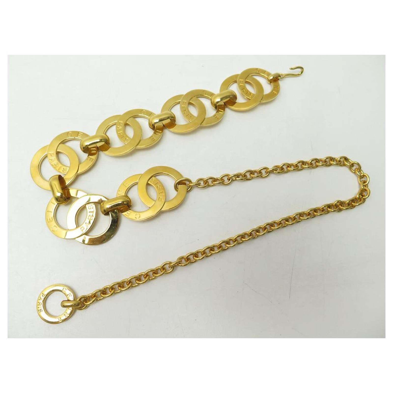 Céline VINTAGE CEINTURE CELINE CHAINE MAILLONS LOGO T 75 85 EN METAL
