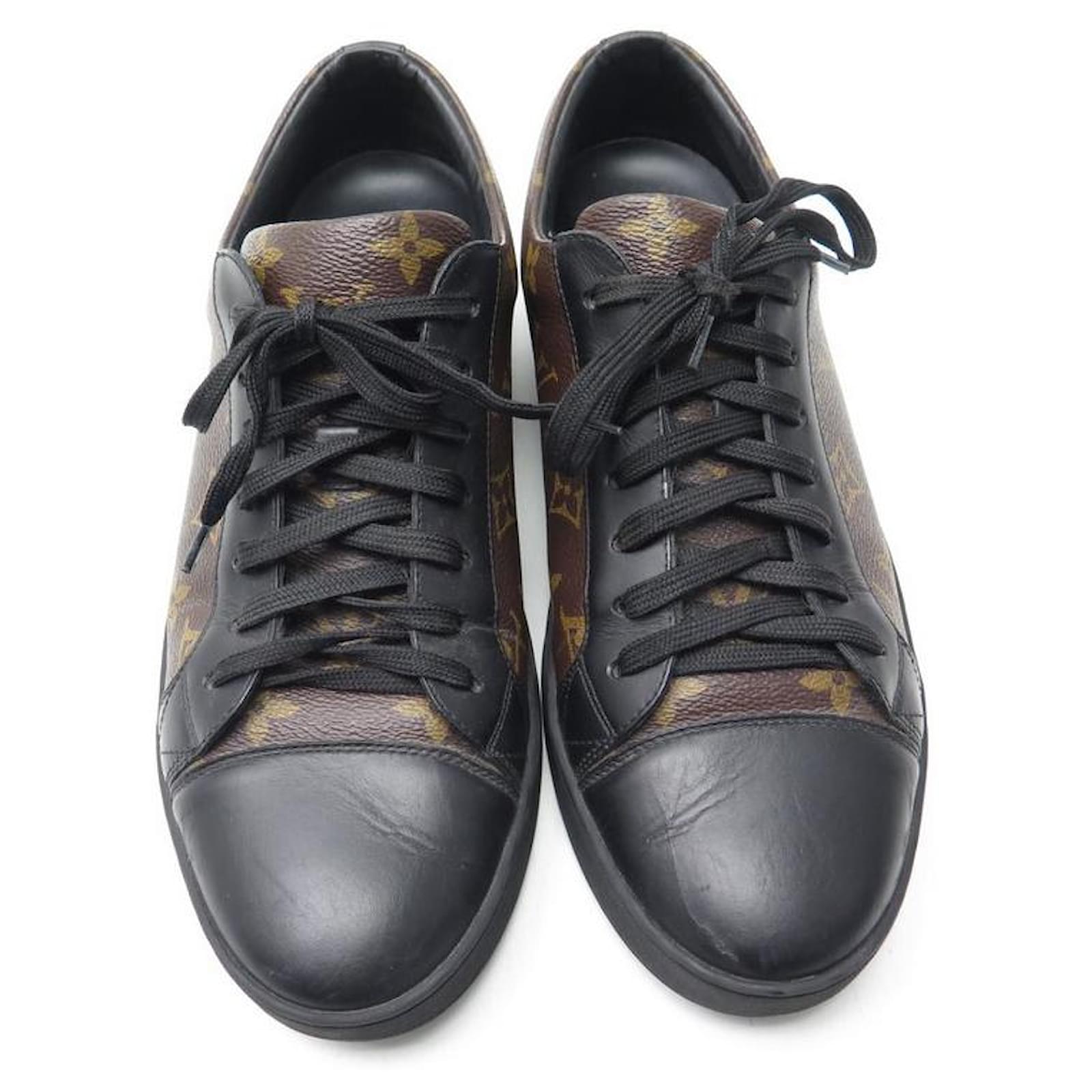 LOUIS VUITTON SHOES MATCH UP SNEAKERS 6.5 41 IN MONOGRAM CANVAS SNEAKERS  Brown Leather ref.555370 - Joli Closet