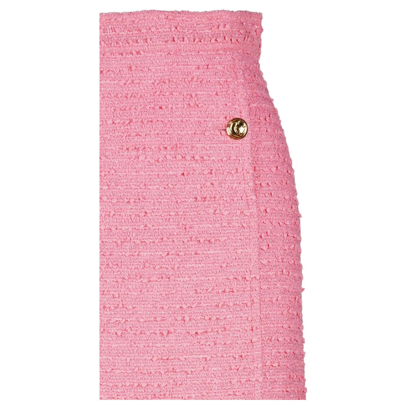 Gucci Tweed Skirt Pink ref.555438 - Joli Closet