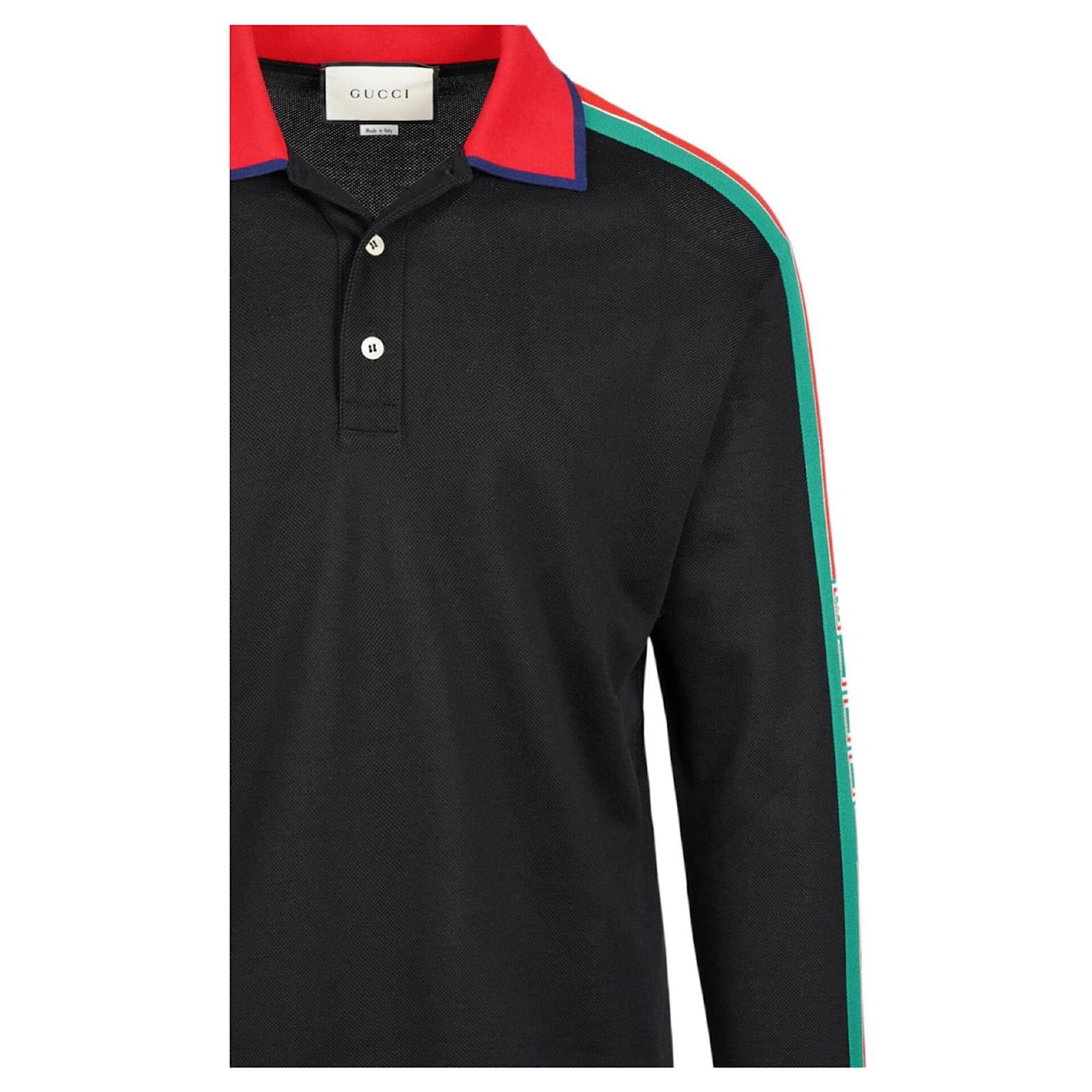 Polo Gucci à manches longues et logo Coton Multicolore ref.555443