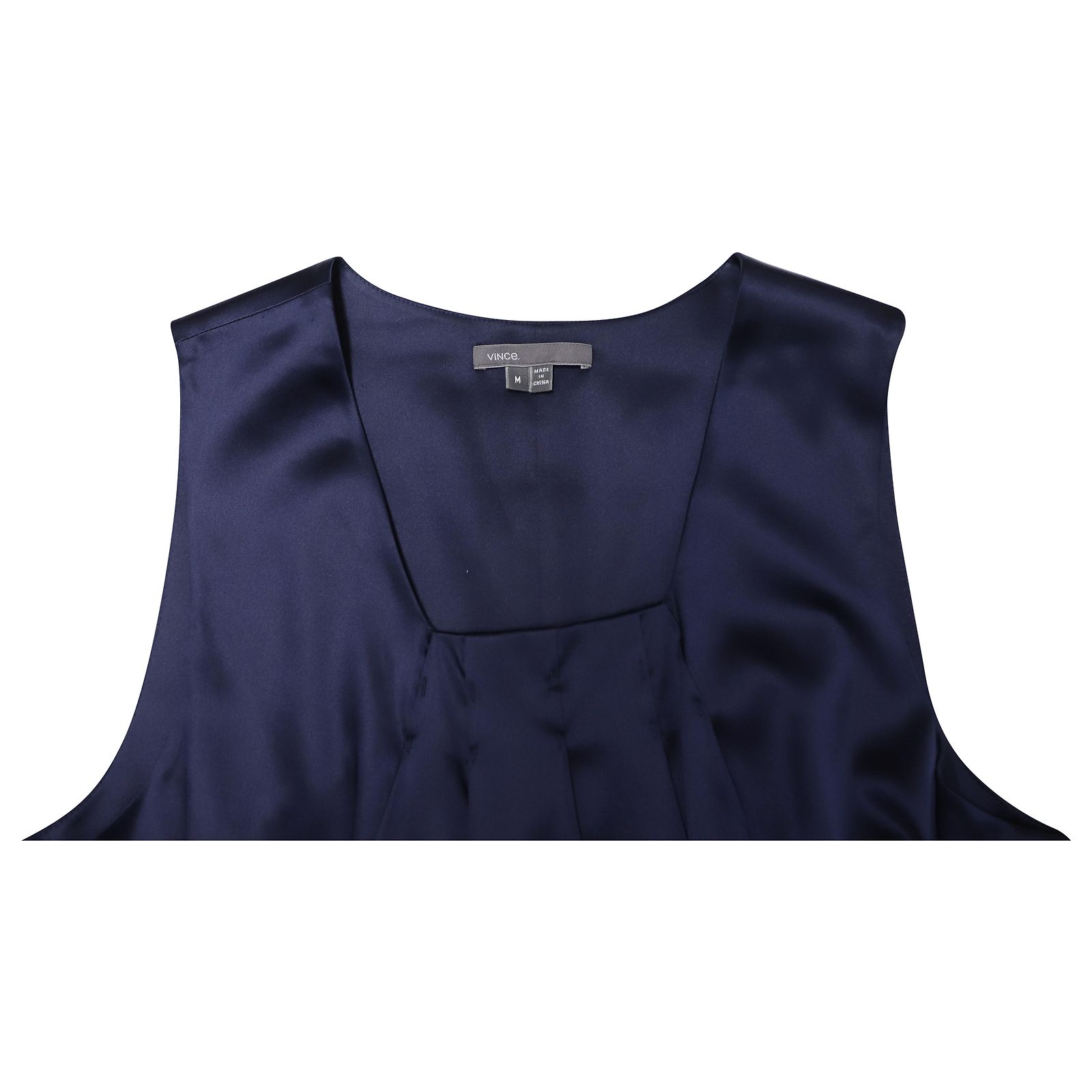 Robe Vince Bleu Marine En Daim Stretch - Coupe Décalée (Shift) - Taille M - Occasion Très Bon état