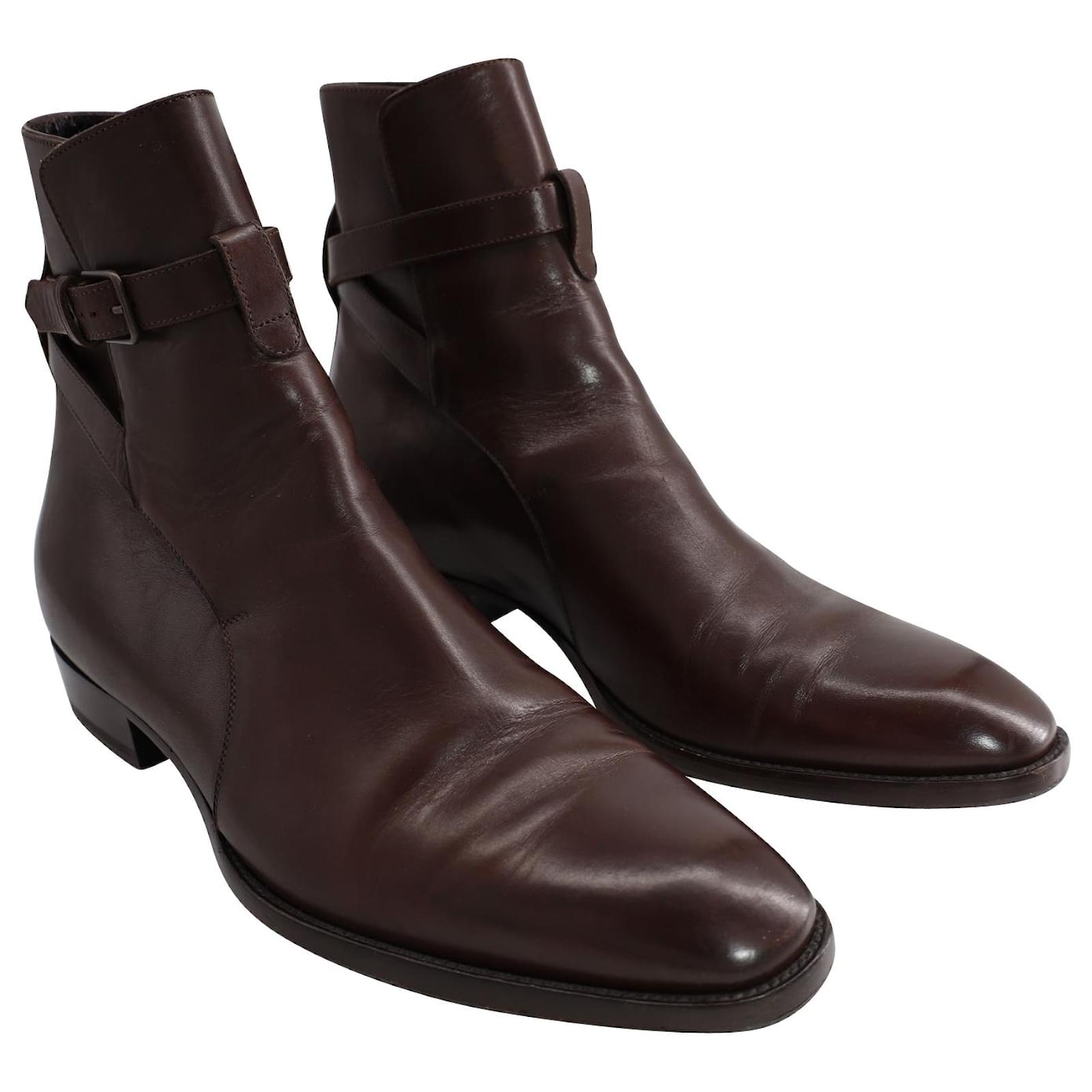 Saint Laurent Wyatt 30 Jodhpur Boots in Brown Leather ref Saint Laurent Wyatt 30 Jodhpur Boots in Brown Leather ref