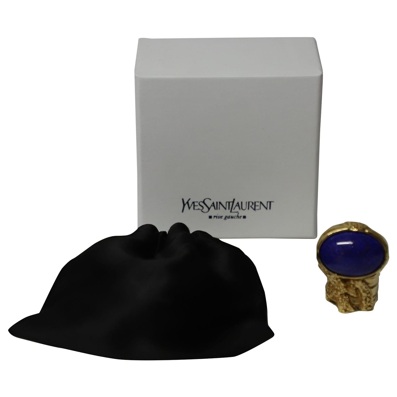 Yves Saint Laurent Saint Laurent Paris Arty Blue Ring in Gold 