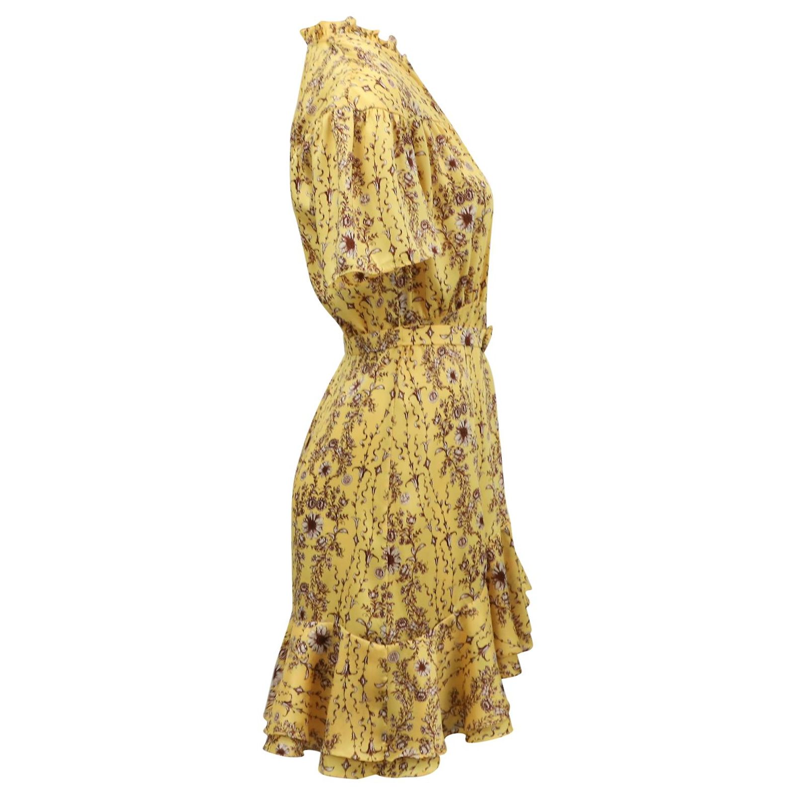 Sandro Paris Suzette Floral Frill Neck 