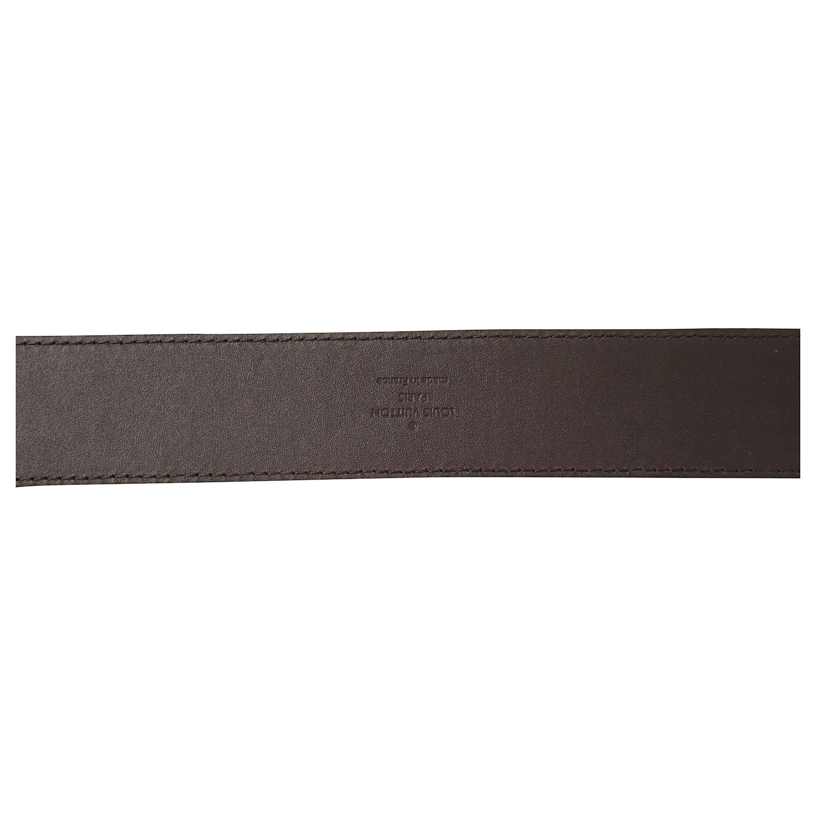 Louis Vuitton LV INITIALES Damier Ebene canvas belt 40mm Size 110/40 with  brown hardware UNI Leather ref.661697 - Joli Closet
