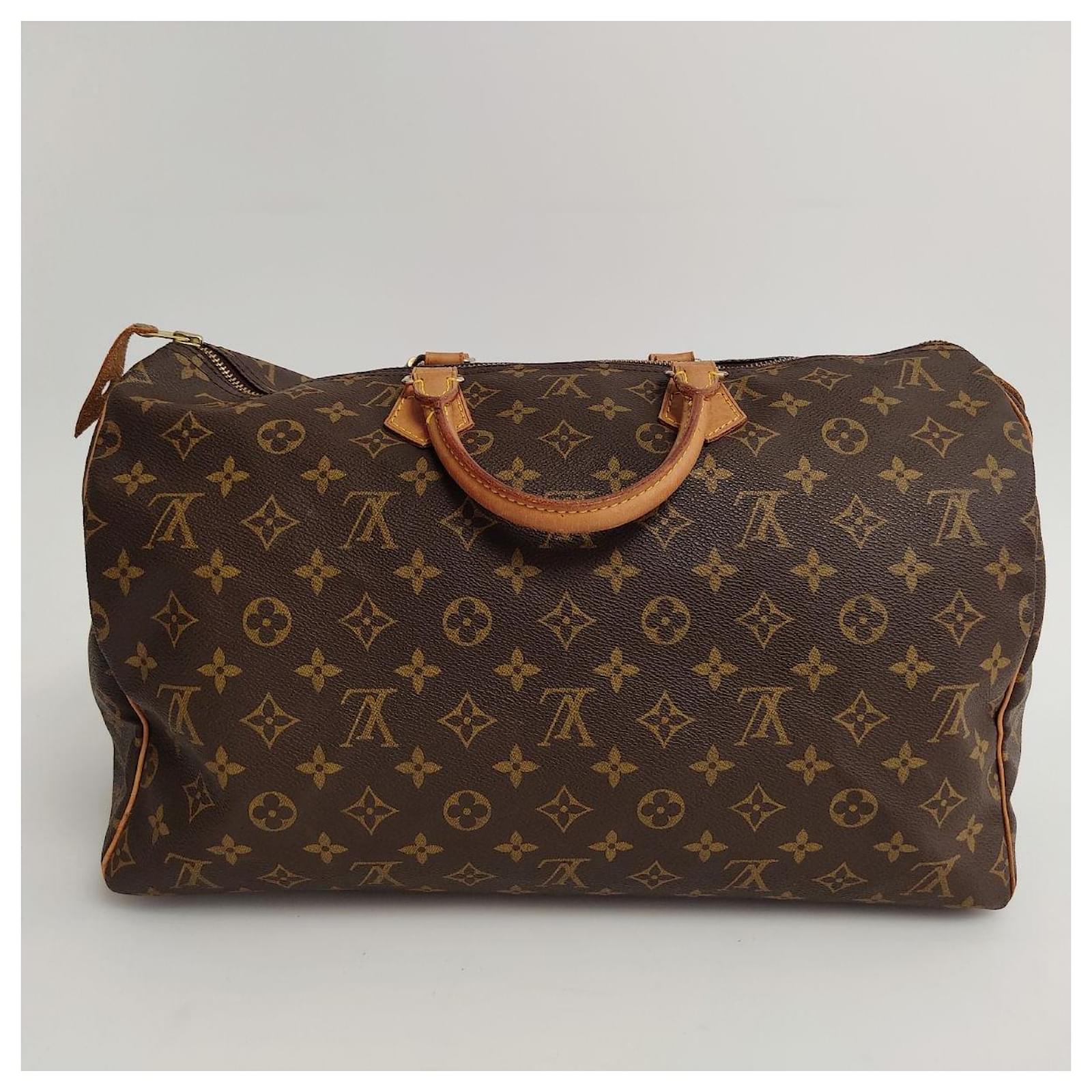 Louis Vuitton Speedy bag 40 Brown Cloth ref.557701 - Joli Closet