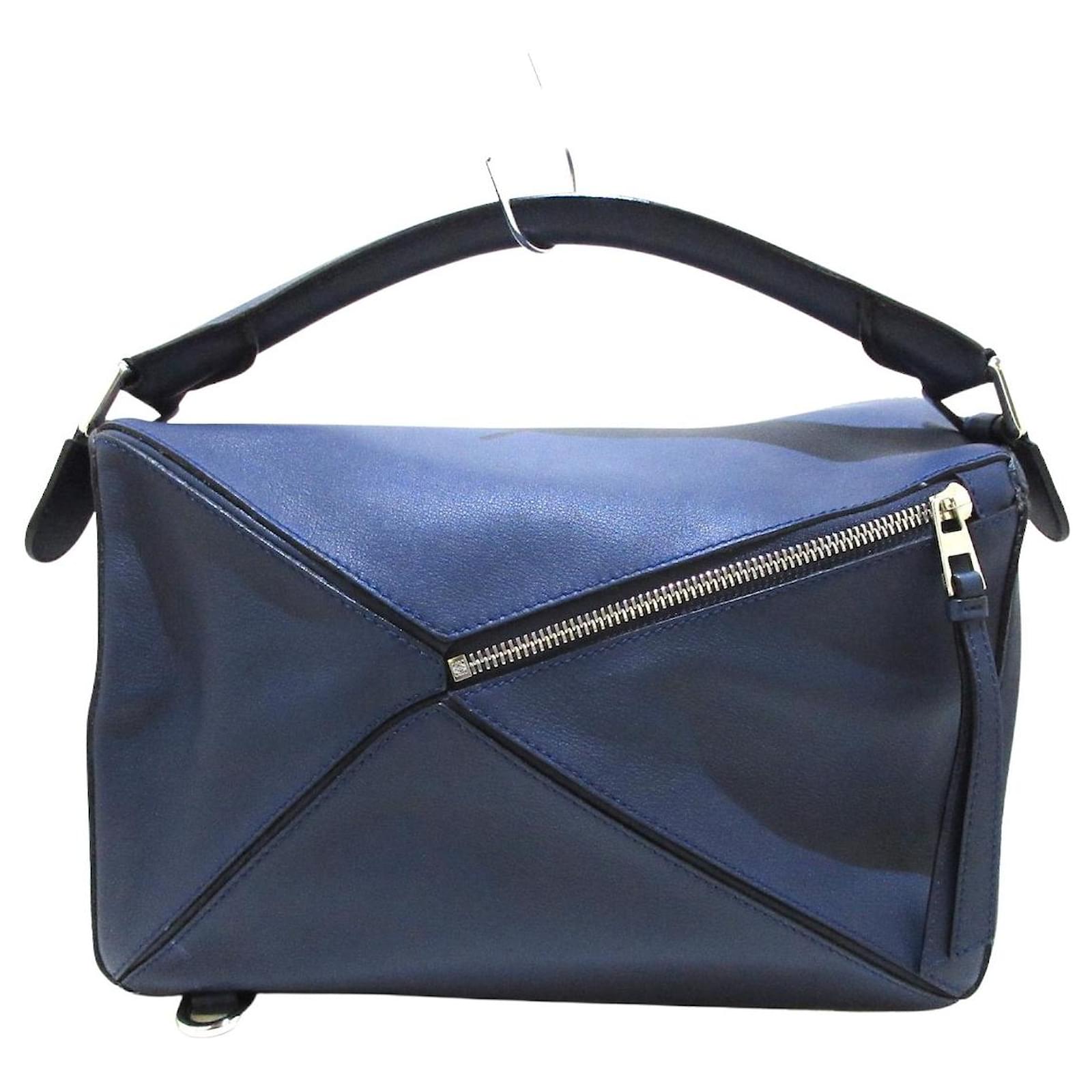 Loewe Puzzle Navy blue Pony-style calfskin ref.557854 - Joli Closet