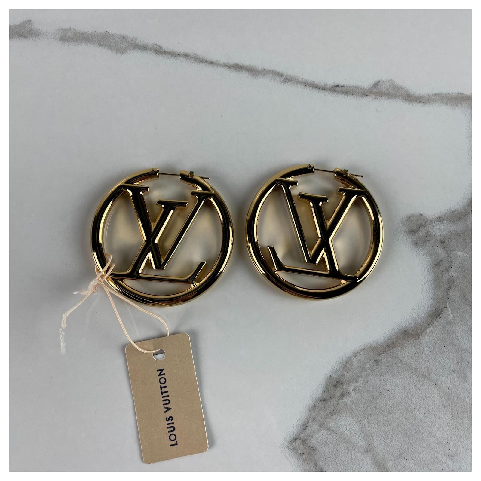 Louis Vuitton Louise hoops Golden Metal ref.558077 - Joli Closet