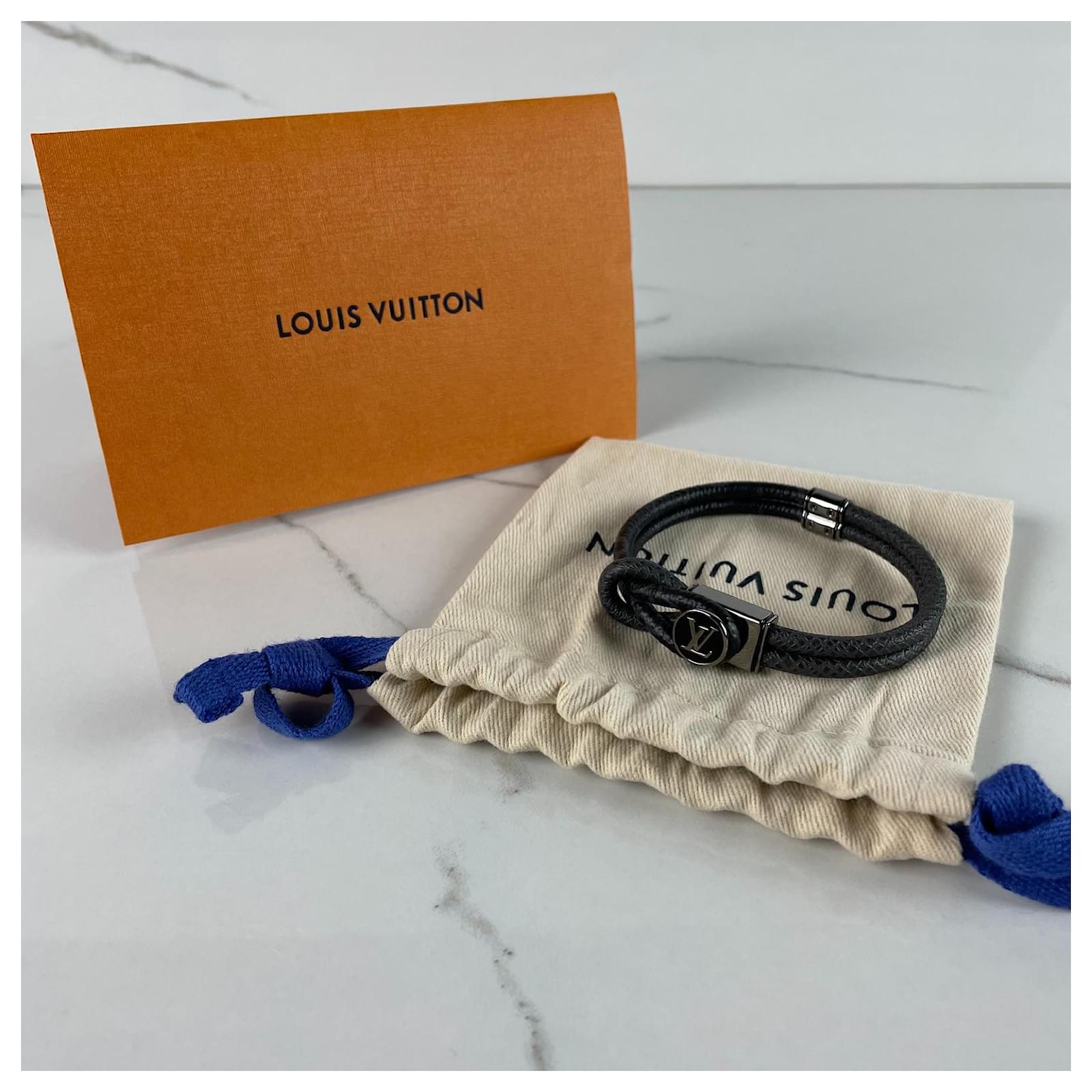 Louis Vuitton Loop It bracelet Grey Dark grey Cloth ref.558218