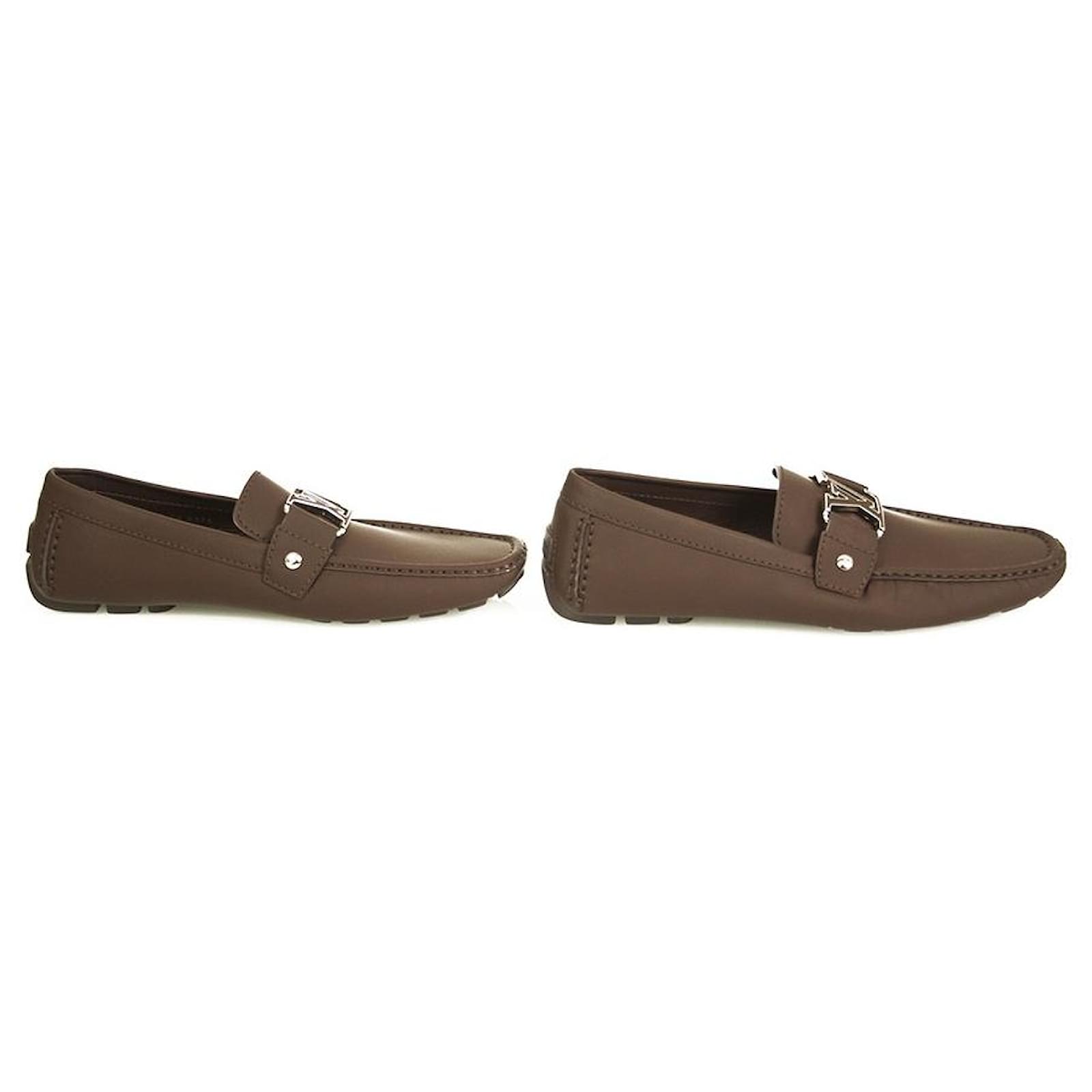 Louis Vuitton Brown Leather Monte Carlo Loafers Size 43 Louis Vuitton