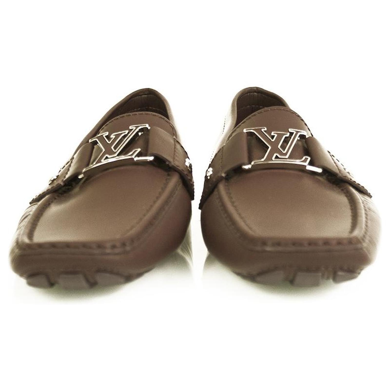 Louis Vuitton Monte Carlo Men's Matte Brown Leather Moccasin Shoes