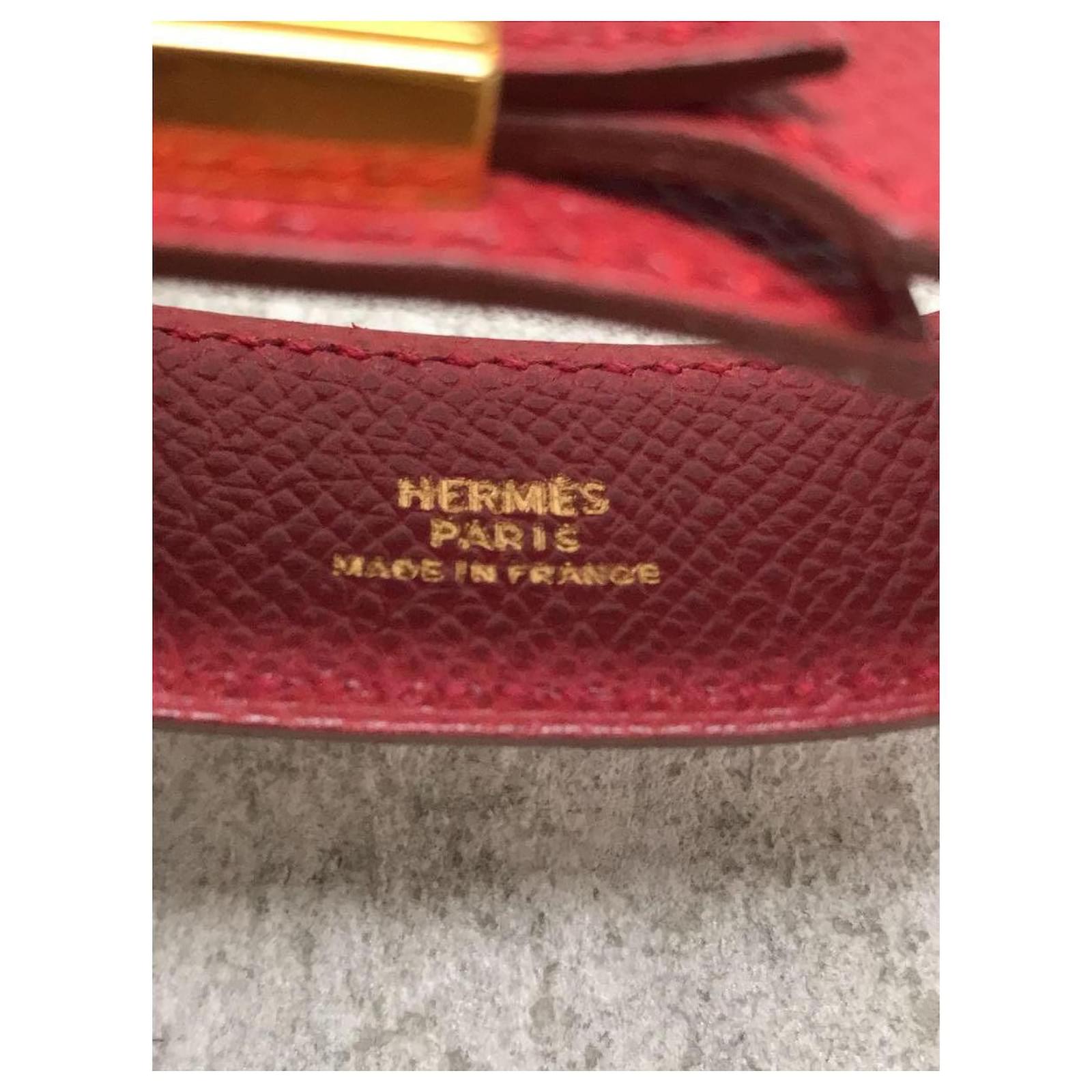 Hermès Bracelet HERMES / cuir / ROUGE ref.559058 - Joli Closet