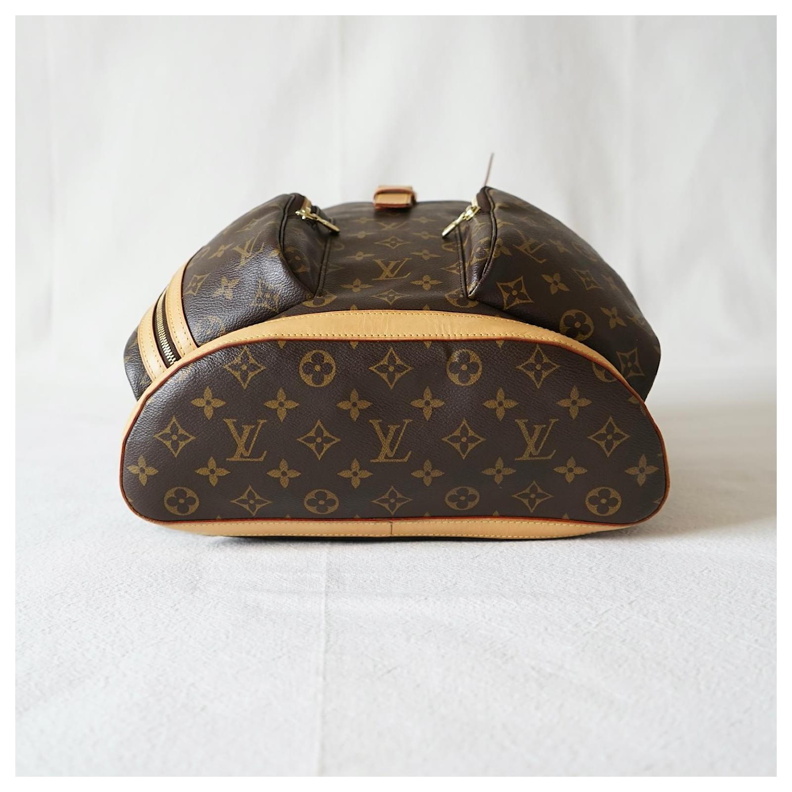 Louis Vuitton BOSPHORE BACKPACK Brown Beige Leather ref.559069