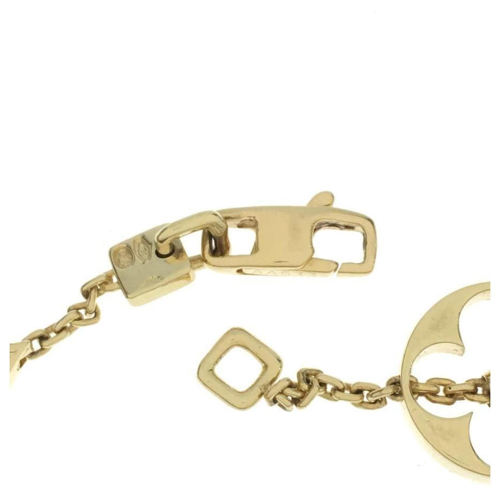 Louis Vuitton 18K Gold Monogram Charm Bracelet - Yoogi's Closet