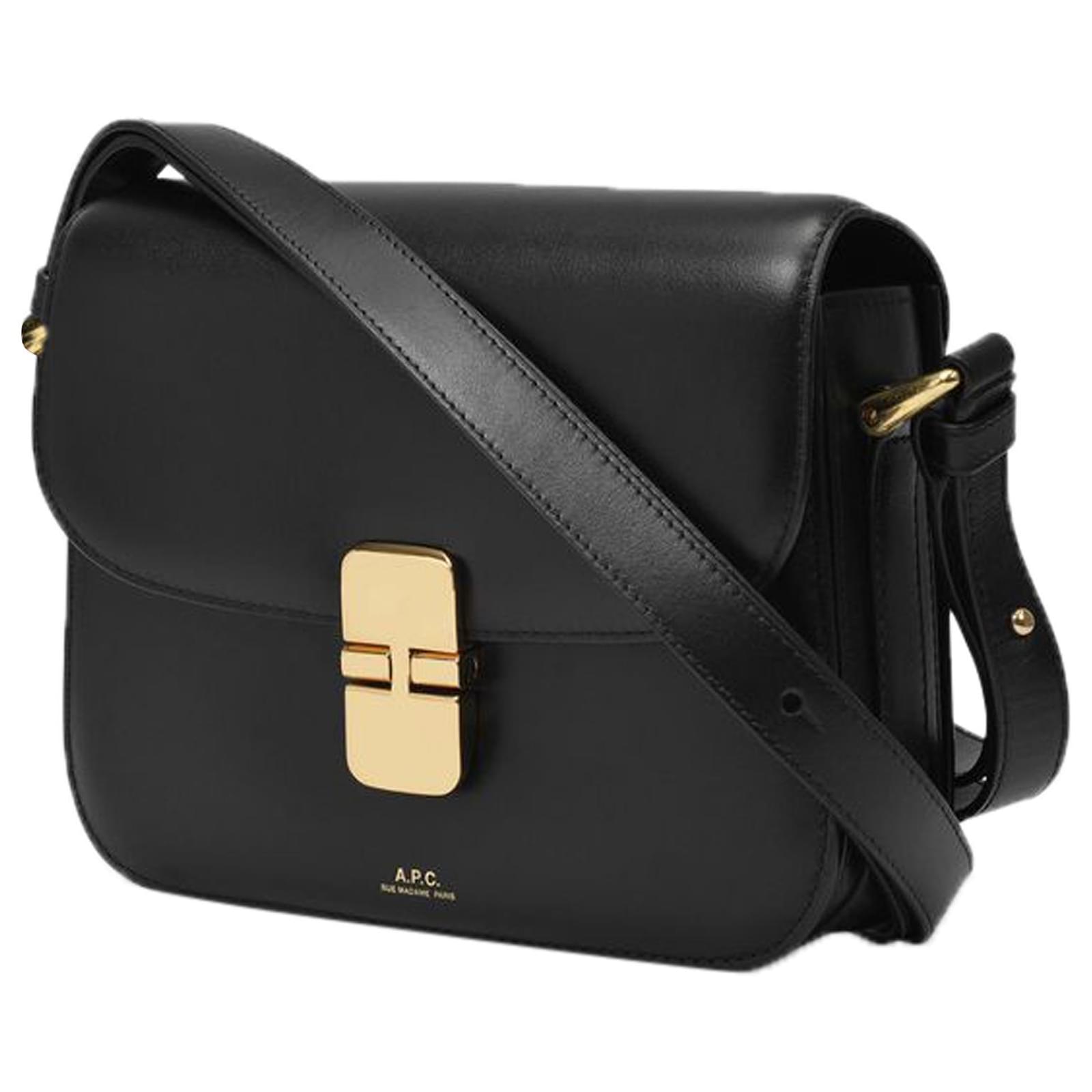 Apc Grace Small Bag in Black Smooth Leather ref.559730 Joli Closet