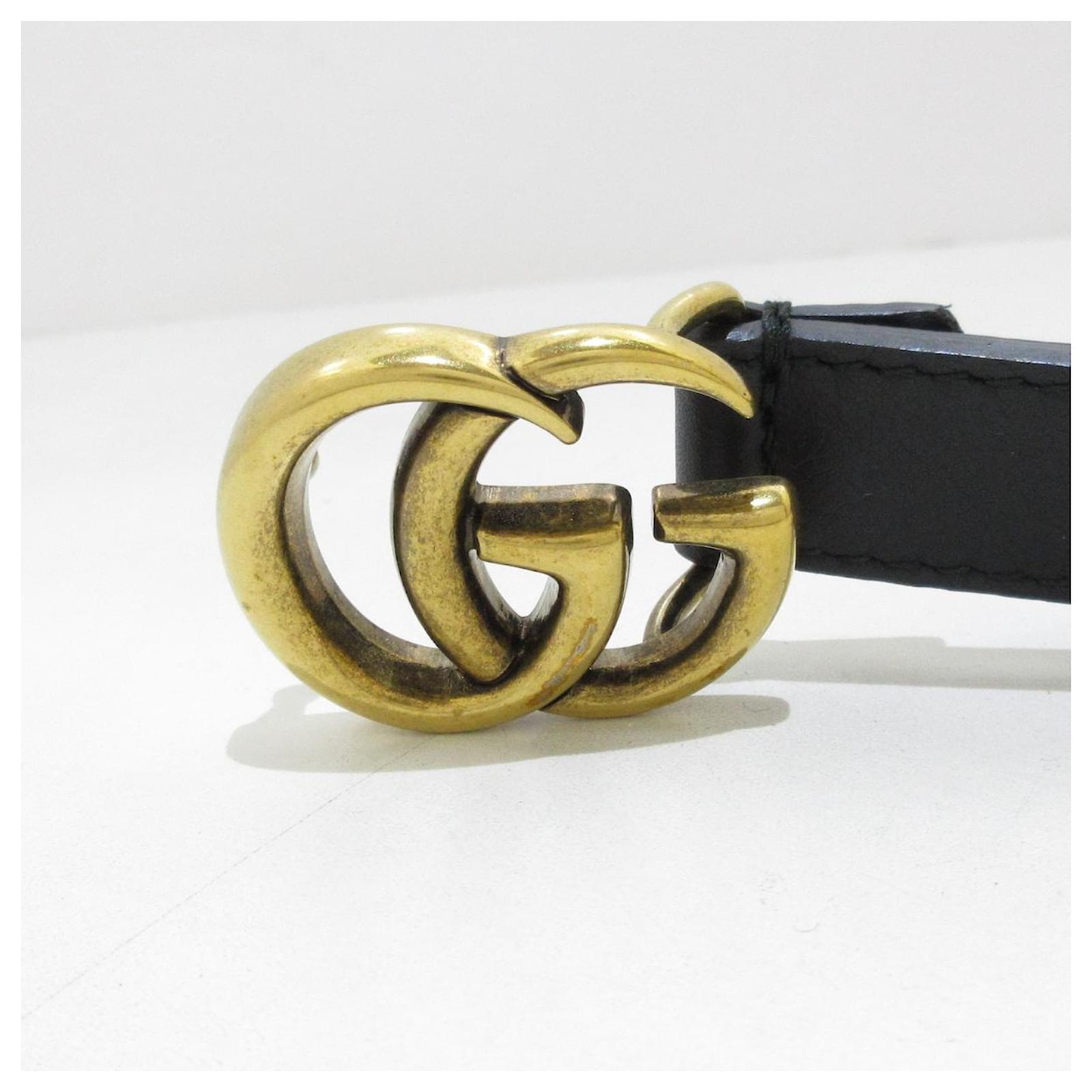 GUCCI Belt Black Leather Joli Closet