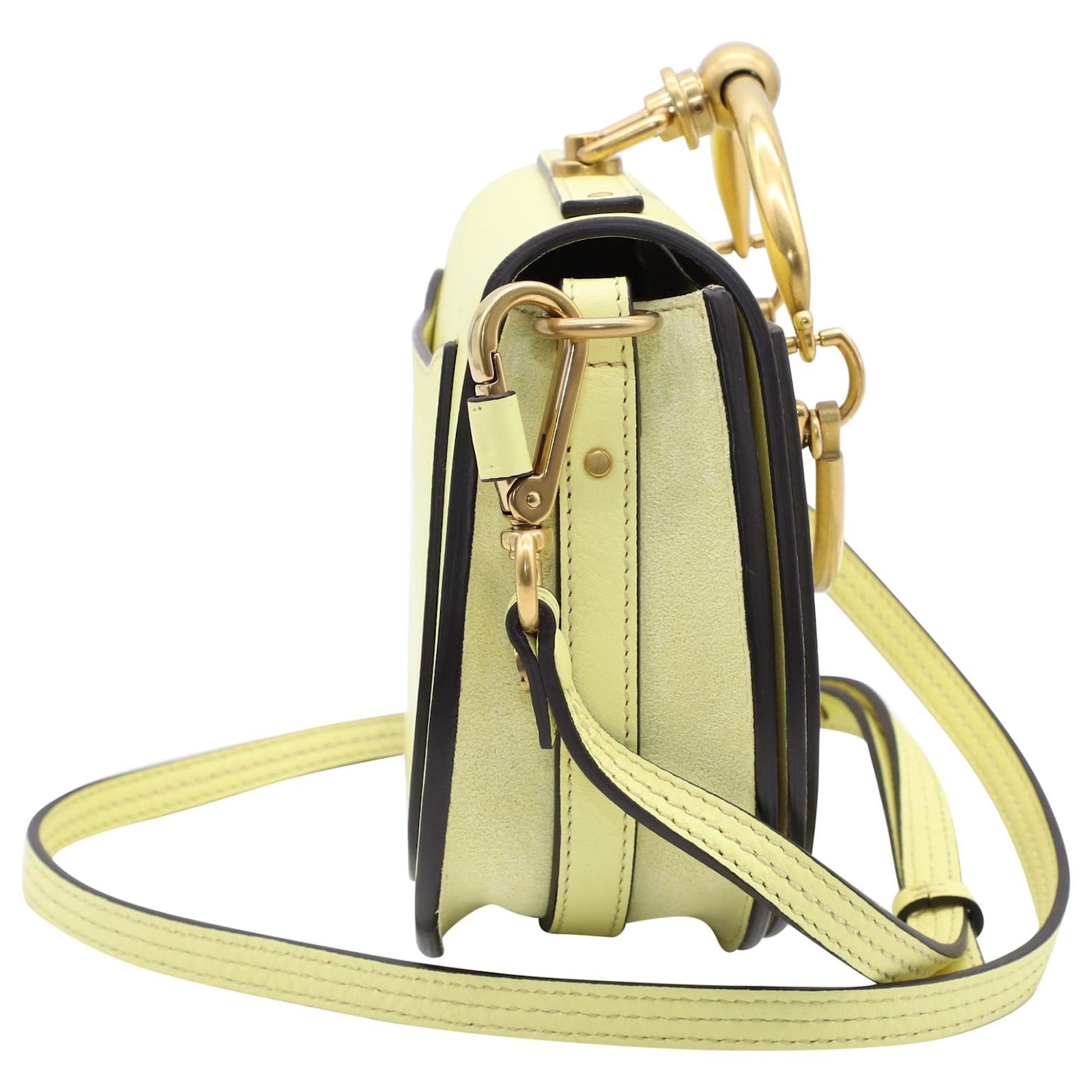 Chlo?� Chloe Petit Sac ?� Bandouli?�re Nile en Cuir Jaune Pastel ref.560483 - Joli Closet