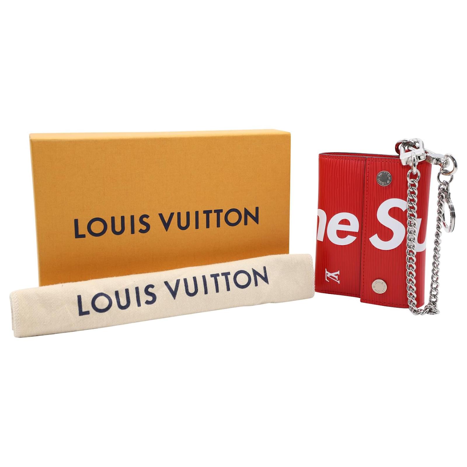 Louis Vuitton X Supreme Cadena de Cuero Billetera Cuero Epi - Rojo - M67755  RARO