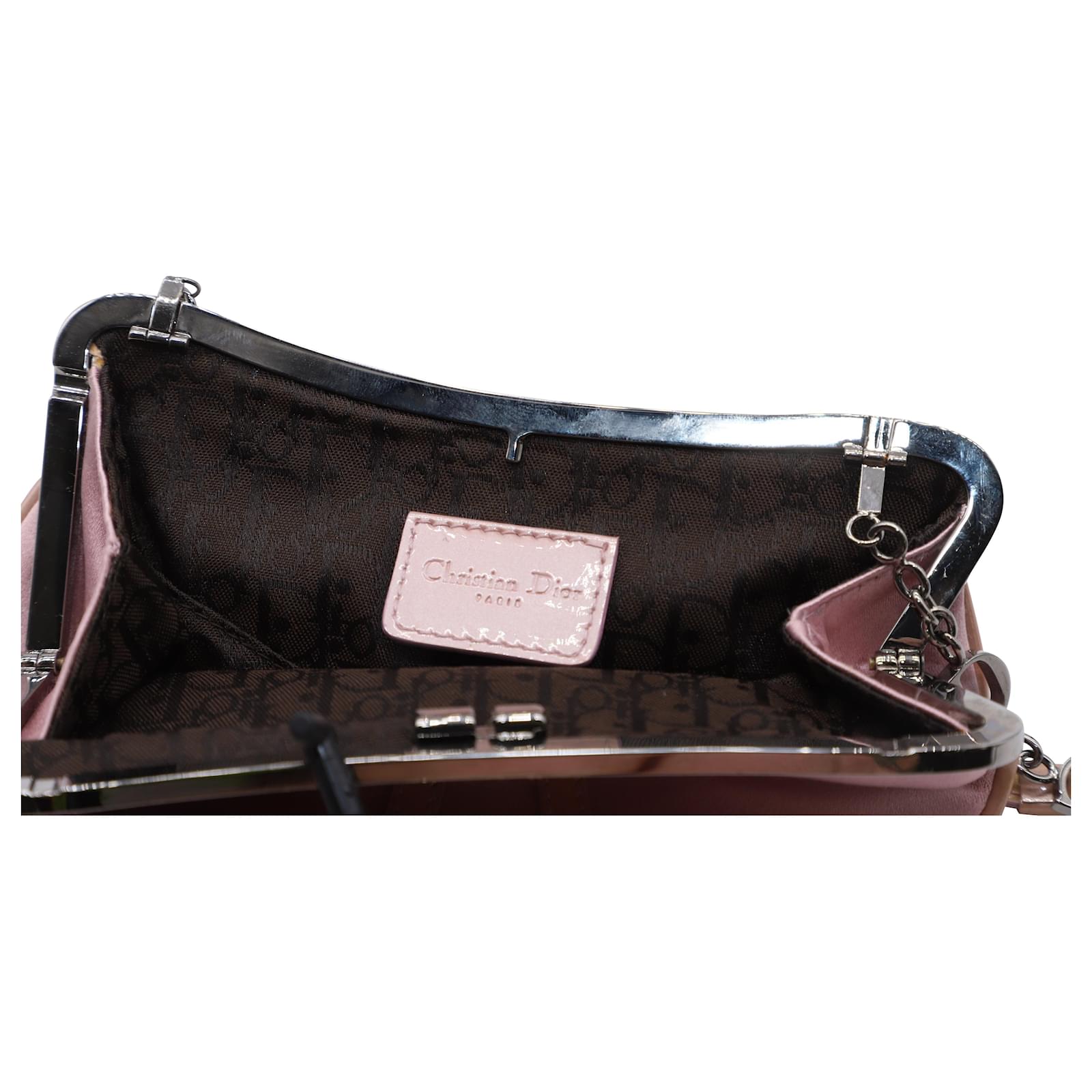 Mini Saddle Dior bag Pink Leather ref.279536 - Joli Closet
