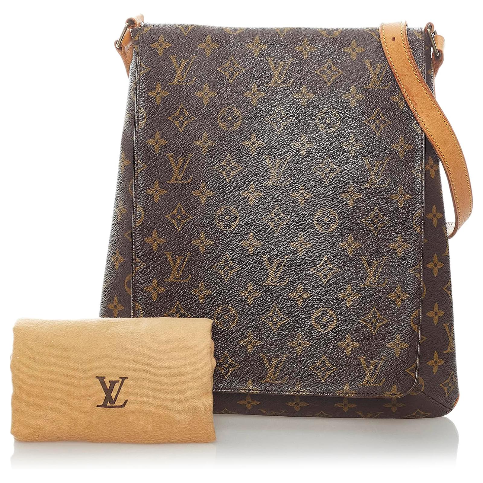 Louis Vuitton Brown Monogram Musette Salsa GM Long Strap Leather Cloth  ref.991009 - Joli Closet