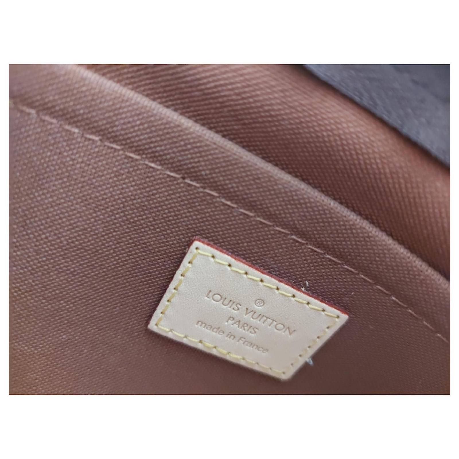 Louis Vuitton Mini Pochette Accessoires Khaki Green/Beige/Cream in Cowhide  Leather with Gold-tone - US
