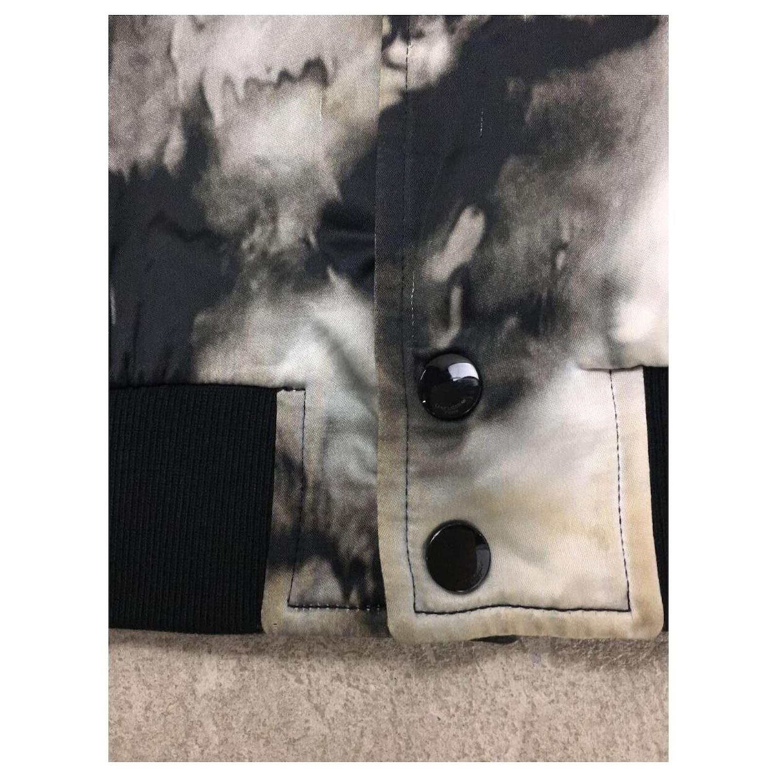 SAINT LAURENT Teddy jacket Tie-dye print 42 Rayon Stain