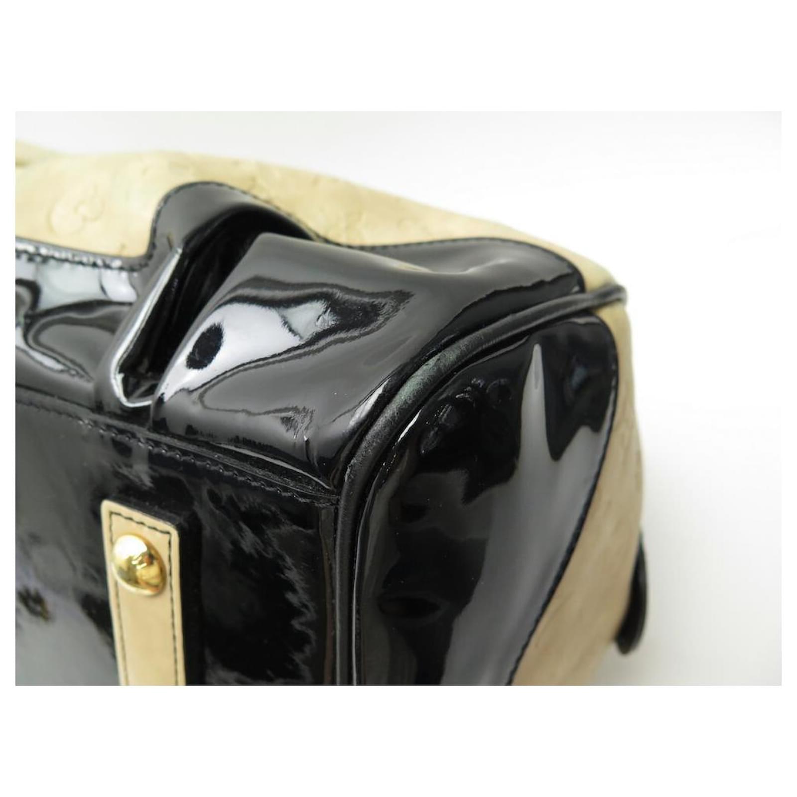 Stephen sprouse boston leather handbag Louis Vuitton Black in