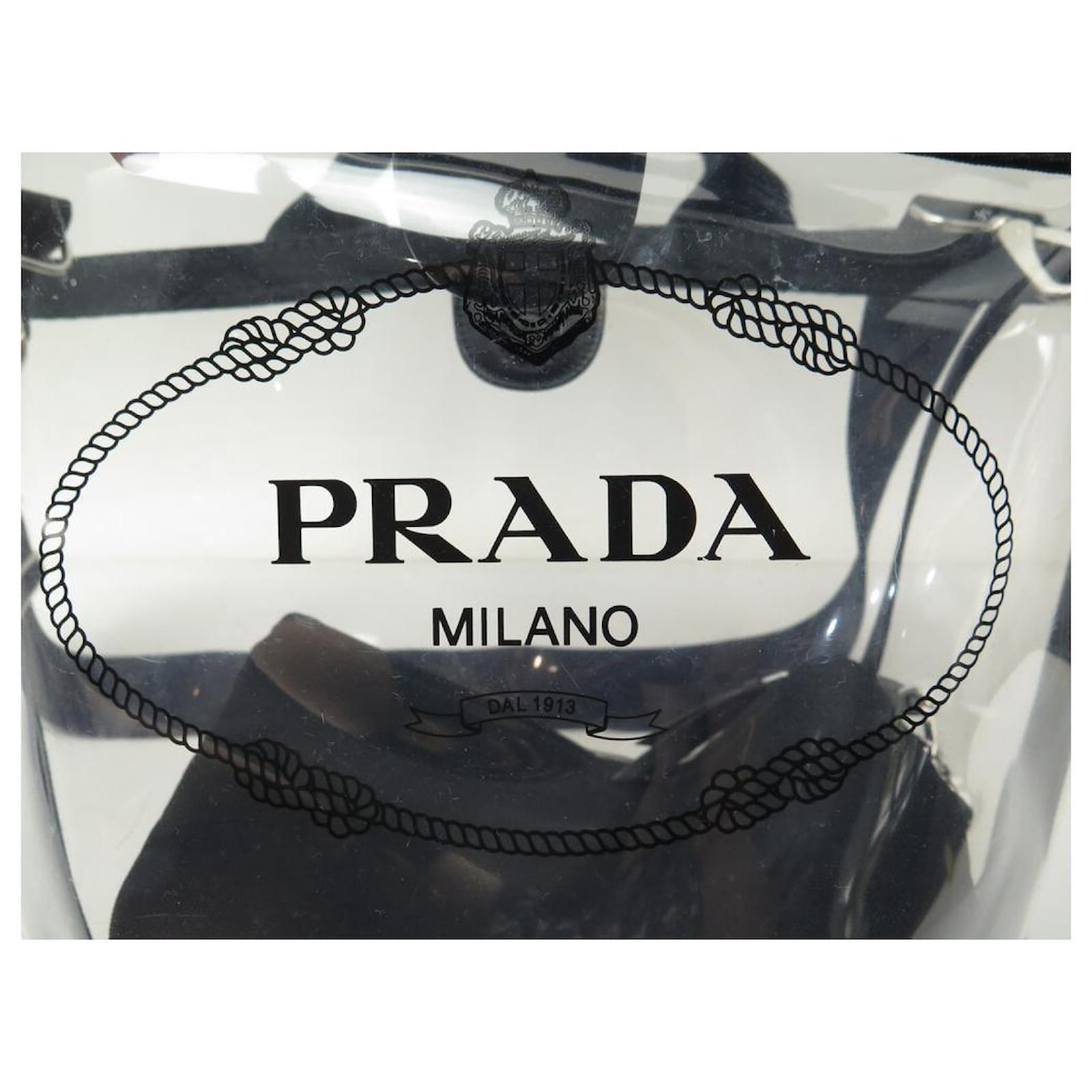 Plexi bag tote Prada Black in Plastic - 12096301
