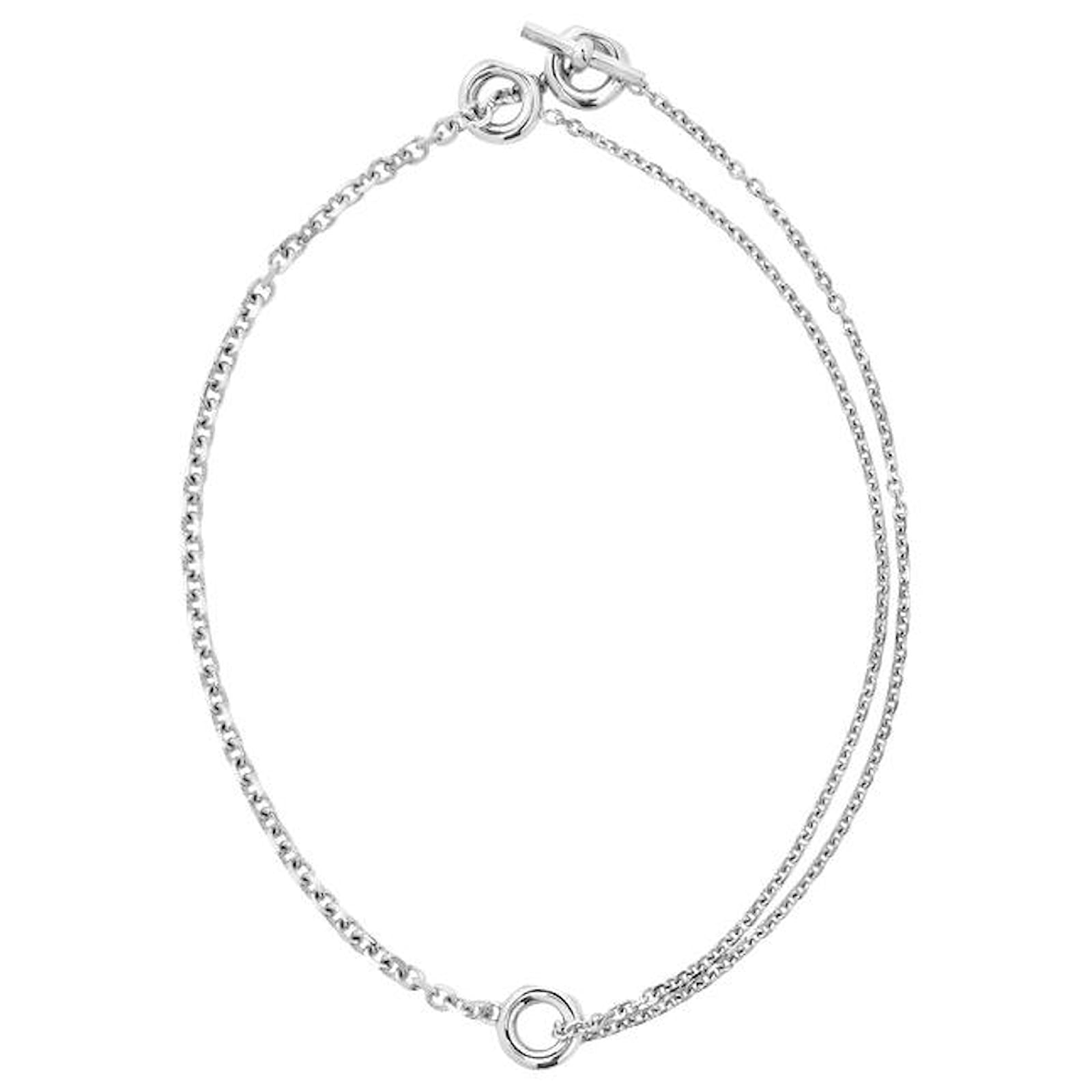 Aeyde Siena Necklace in Silver Brass Metallic ref.562968 - Joli Closet