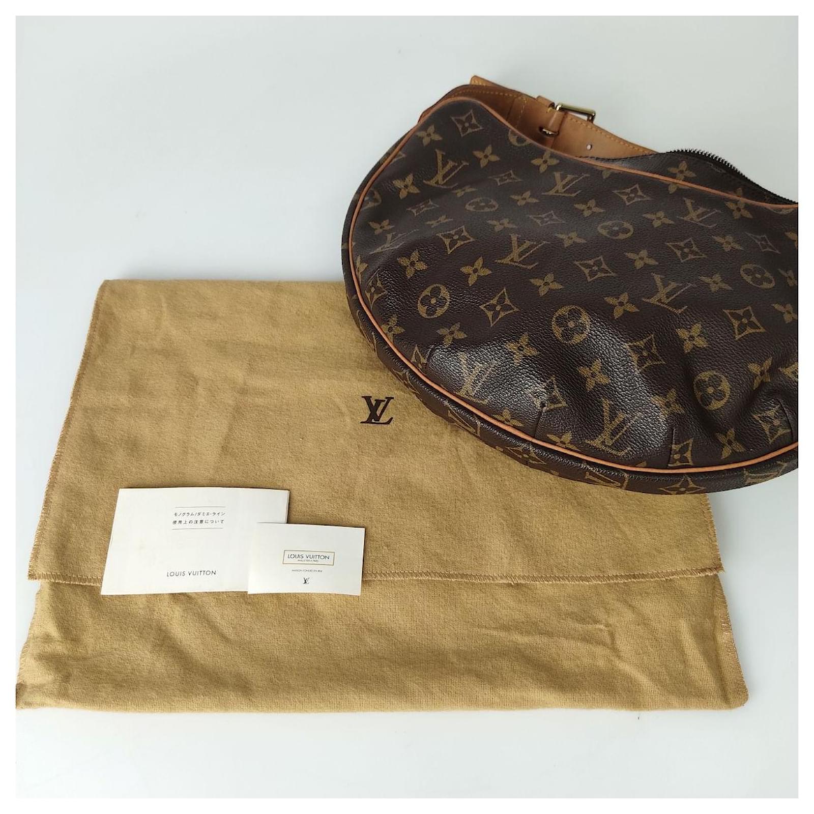 Croissant fabric handbag Louis Vuitton Brown in Cloth - 35343977