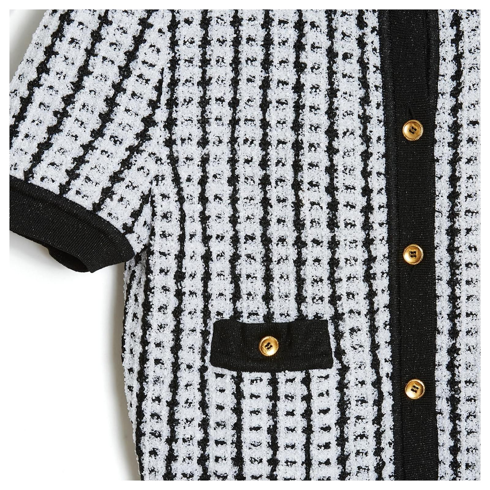 Chanel 1997 Spring tweed knitted top and cardigan #38