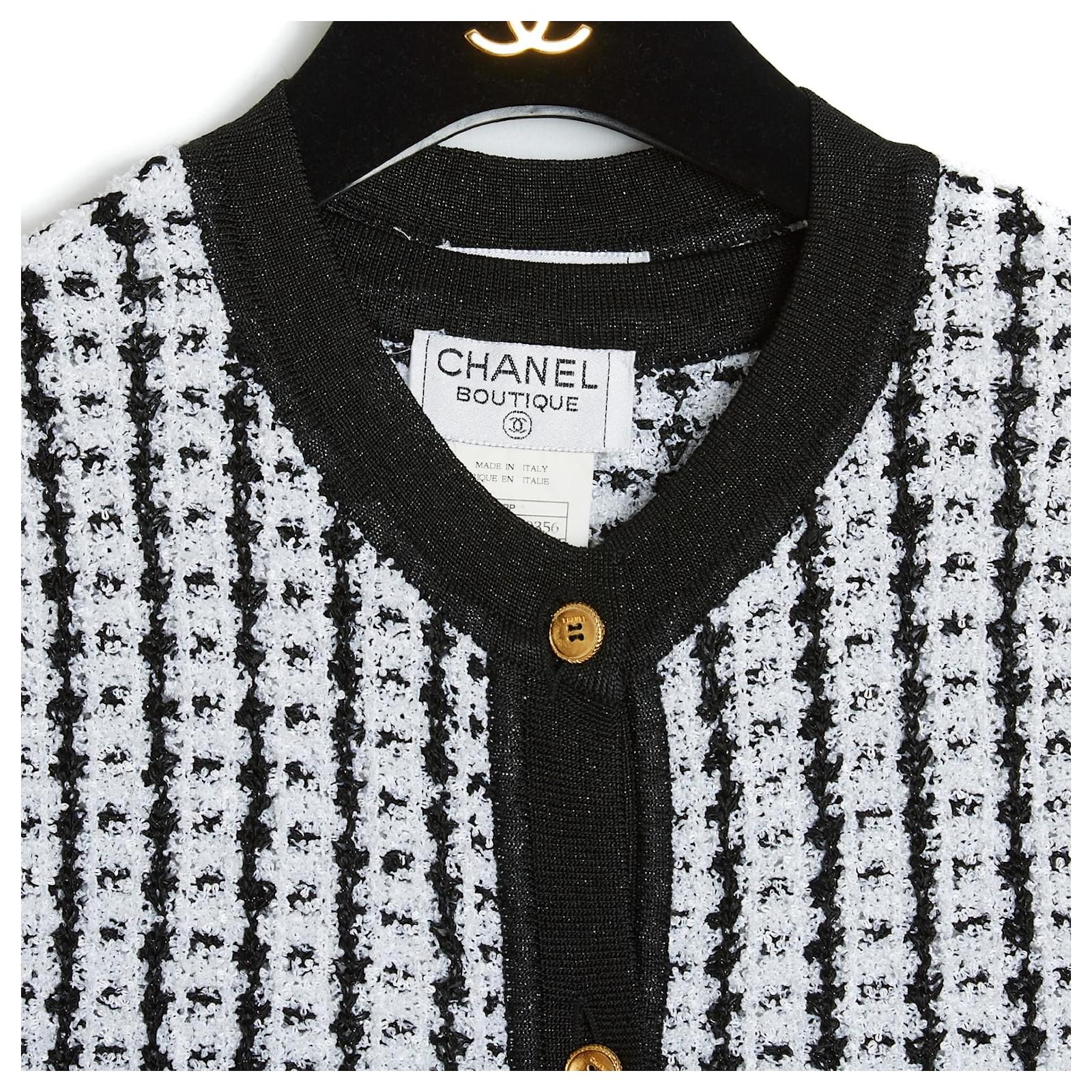 おすすめ人気ランキング2025年 97P Chanel BLACK ref.563049 Polyester EN38 SET TWIN WHITE トップス