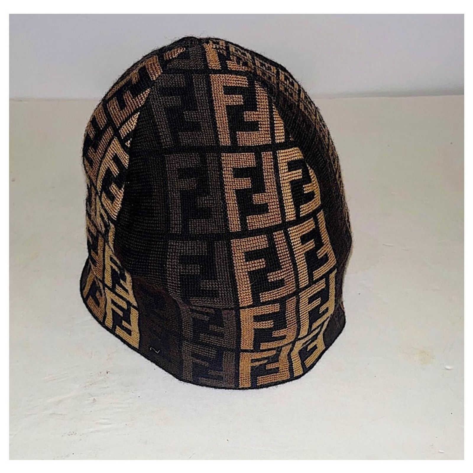 Authentic Vintage Fendi Multicolor Zucca FF Knit Wool Beanie Fendi Multicolor Zucca Bag | Grailed main image 3