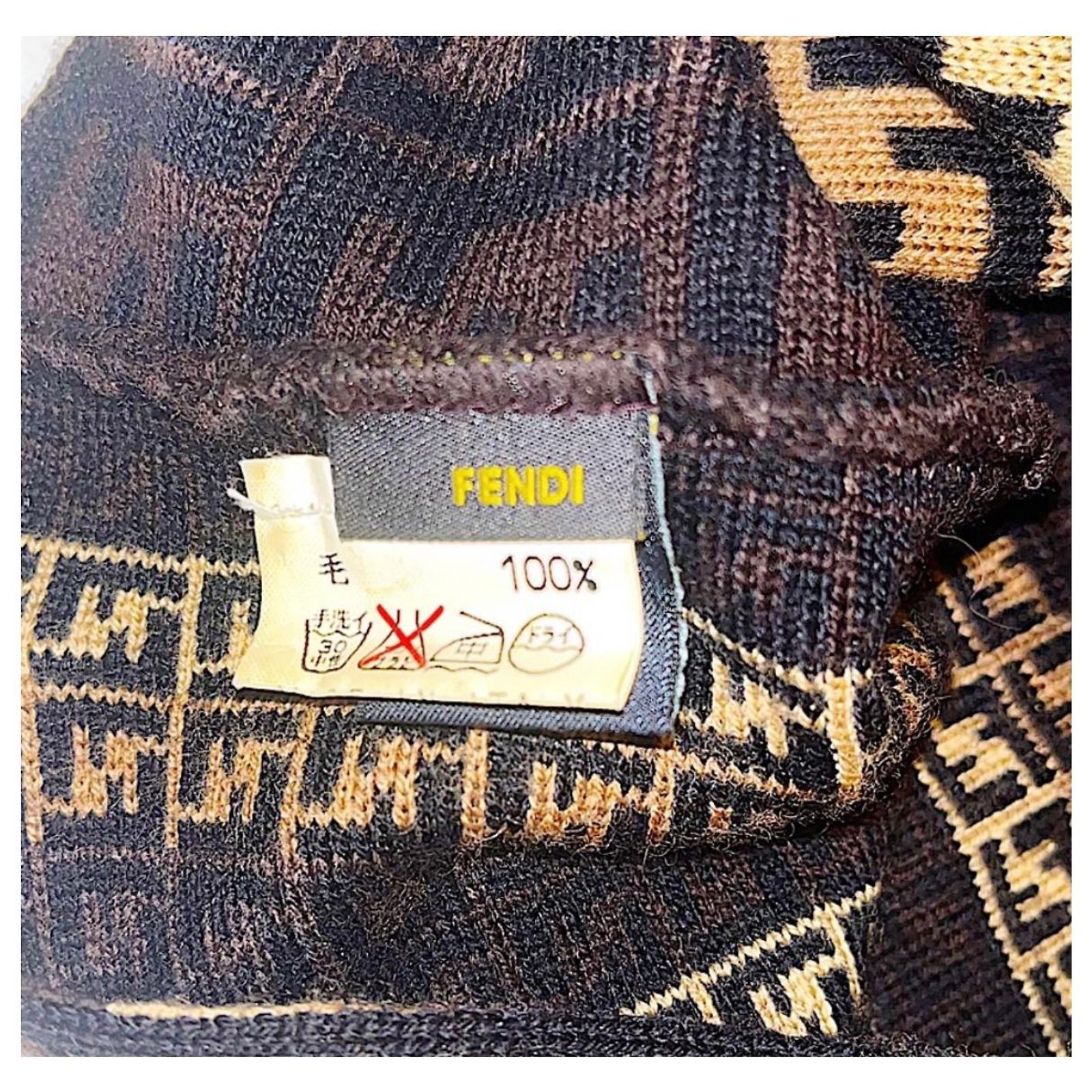 Fendi Vintage Zucca FF Knit Multicolor Beanie Multiple  display picture 1