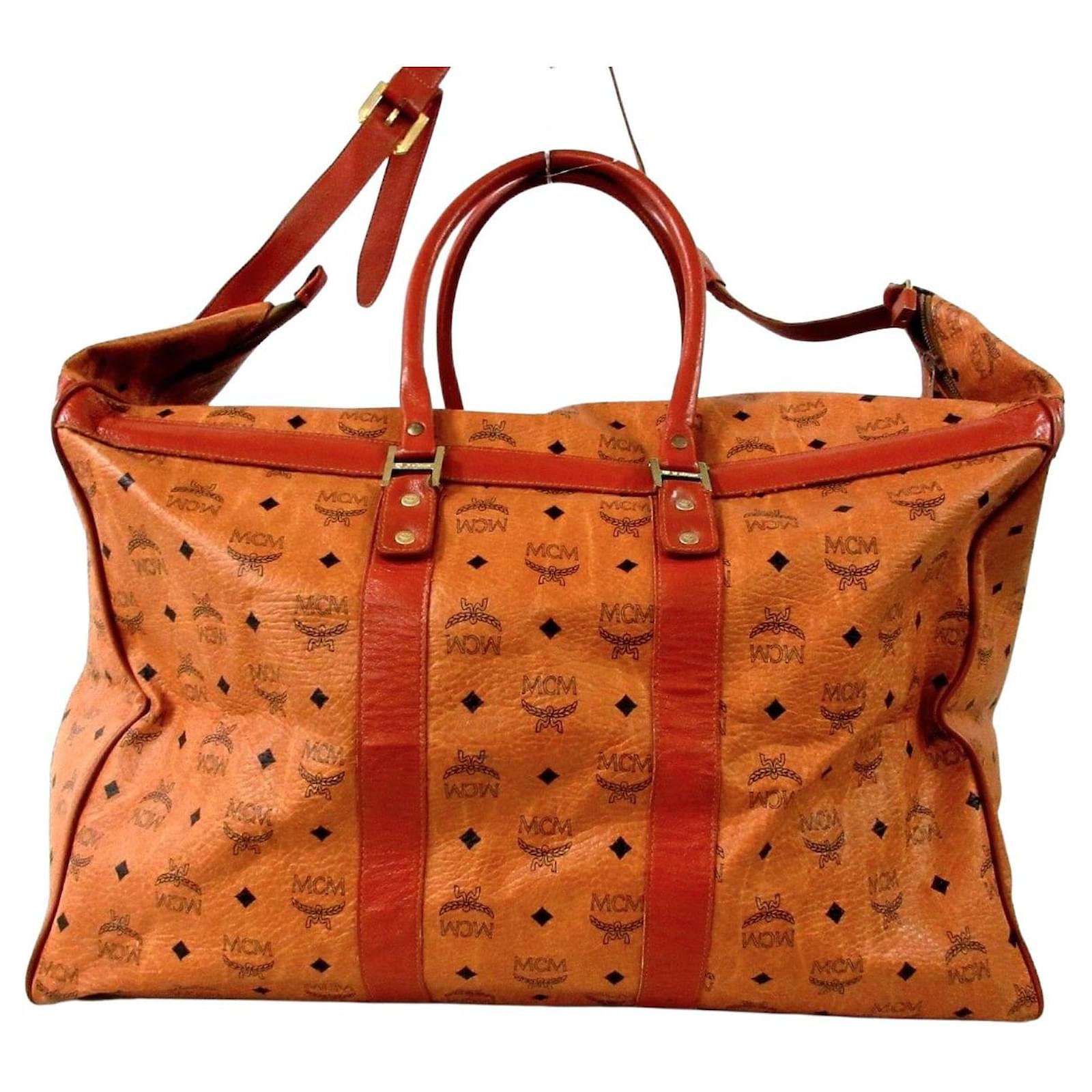 MCM Travel bag Brown Leather ref.563693 Joli Closet