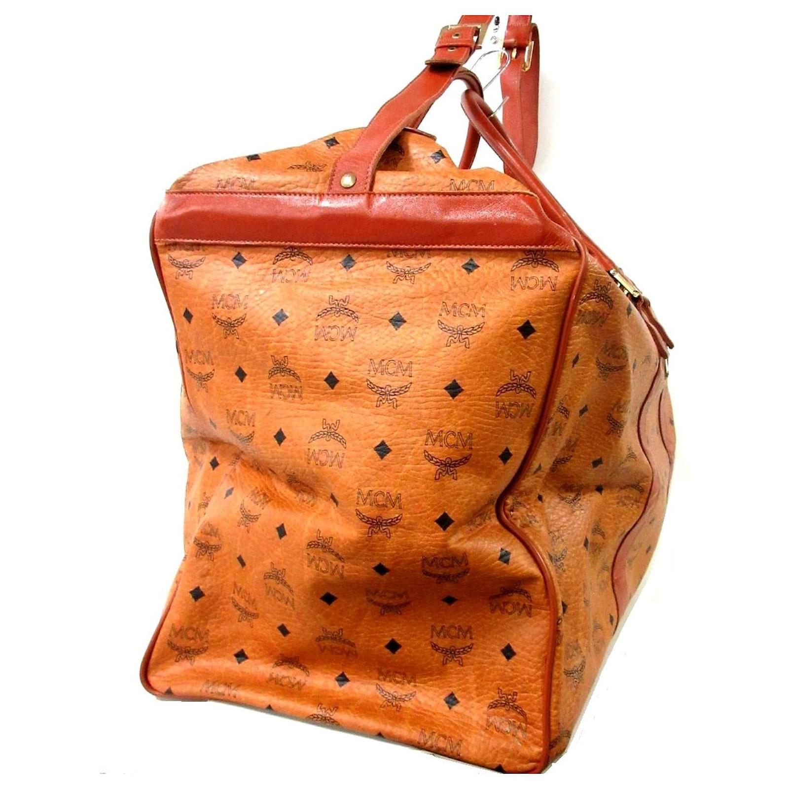 MCM Travel bag Brown Leather ref.563693 Joli Closet